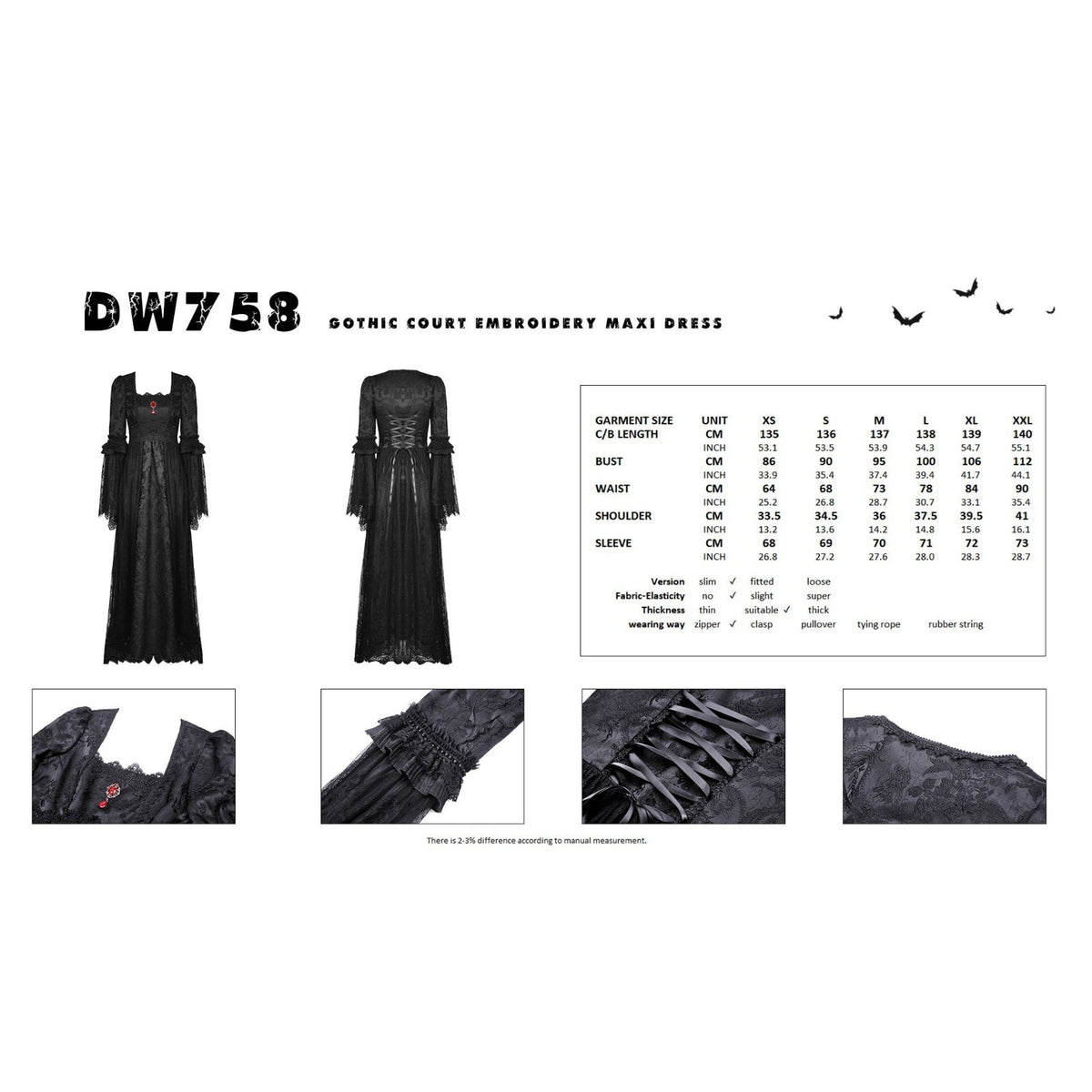 Dark in Love Gothic Victorian Vampire Medieval Ophelia's Pleasures Dress
