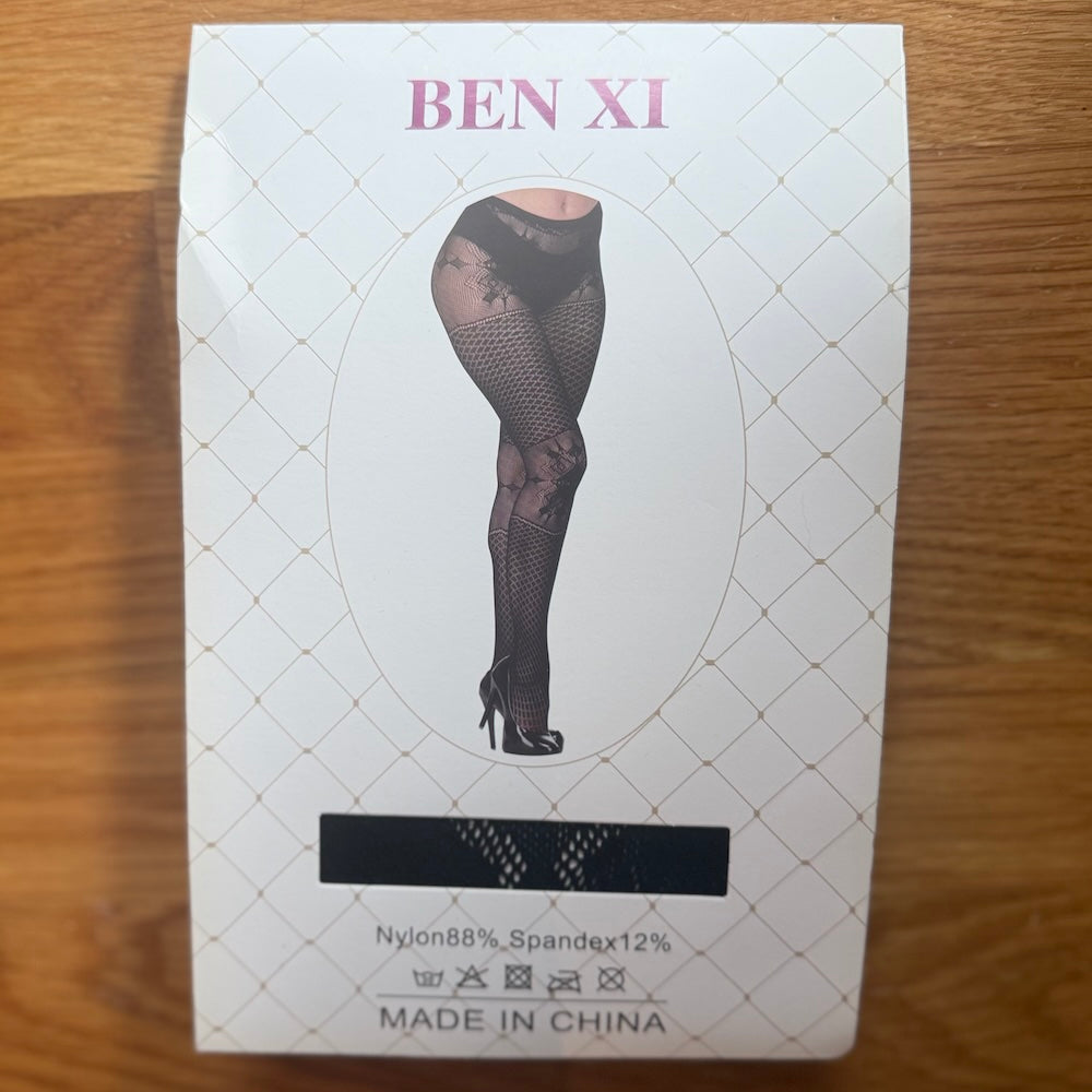 Gothic Victorian Vampire Dark Fairycore Black Lace Fishnet Pantyhose Stockings