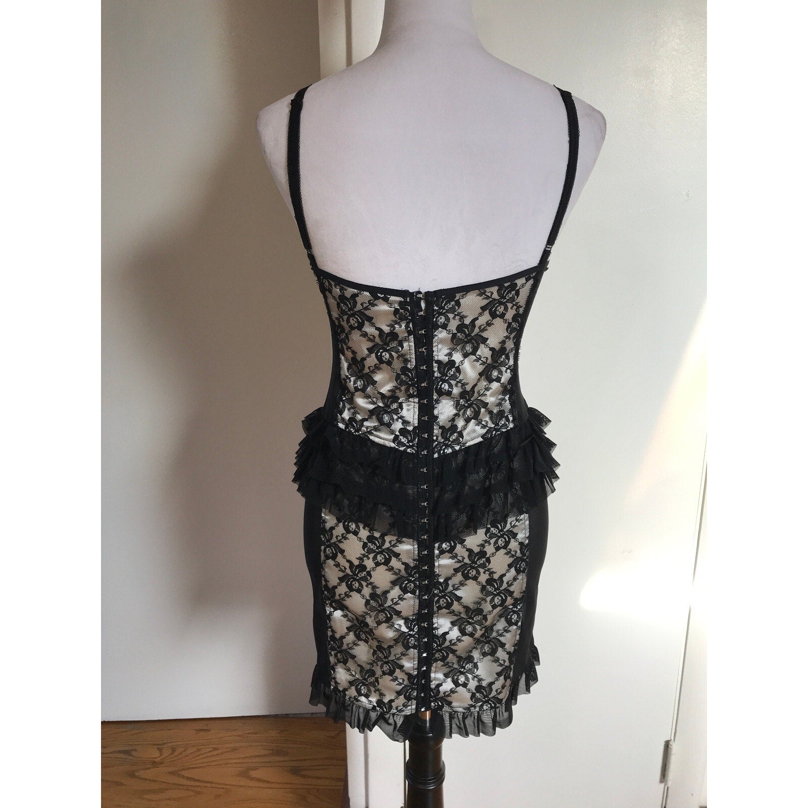 Lip Service Vintage Vaudeville Vamps Gothic Victorian Lace & Mesh Dress