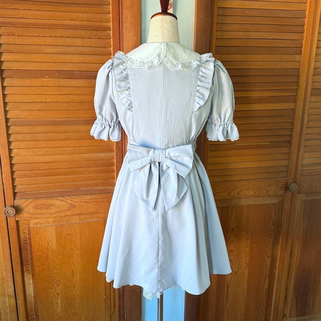 Secret Honey J-fashion Gyaru Jirai Kei Ryosangata Harajuku Gray Dress w/ Bow M