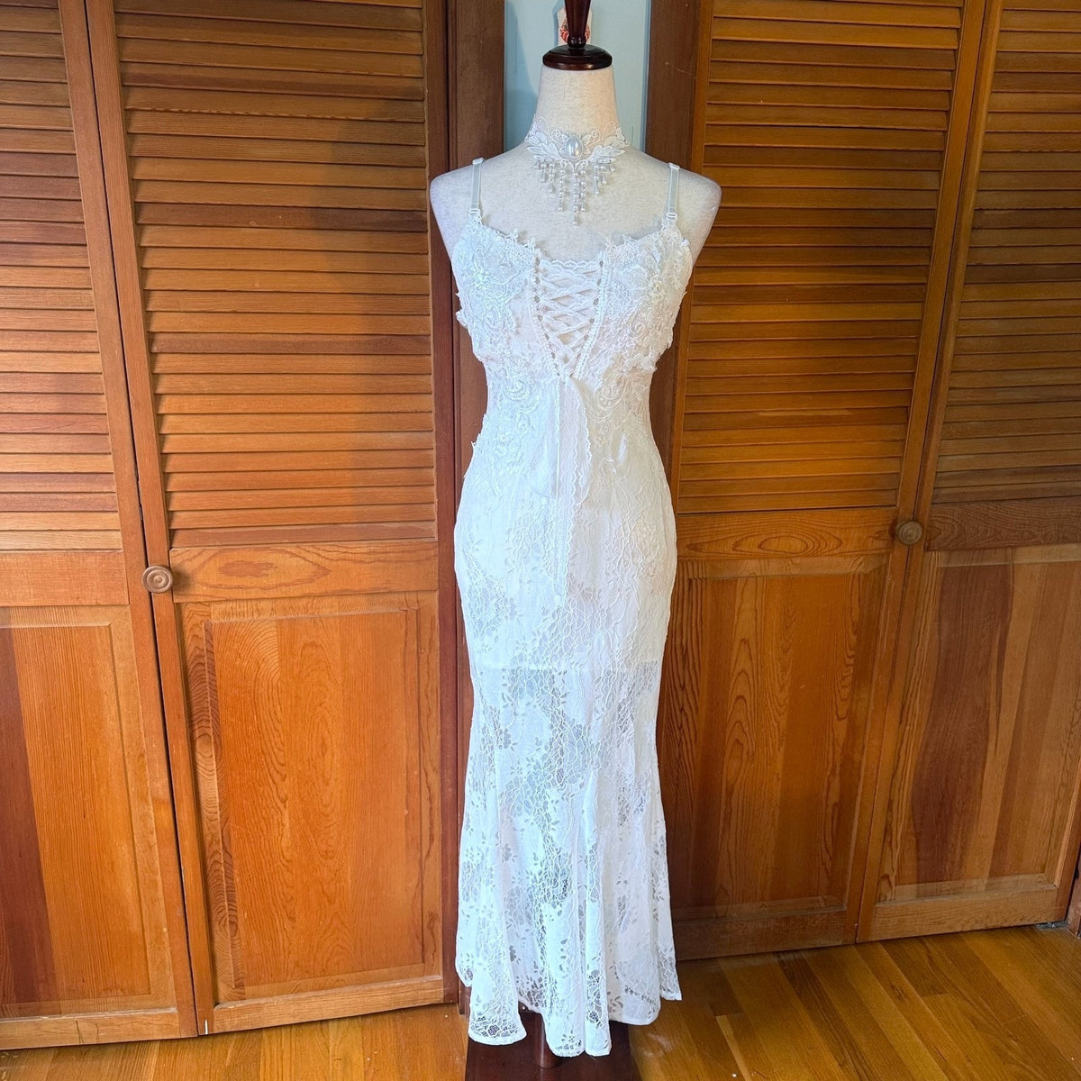 Dark in Love Gothic Victorian Romantic Cottagecore White Mermaid Angel Dress