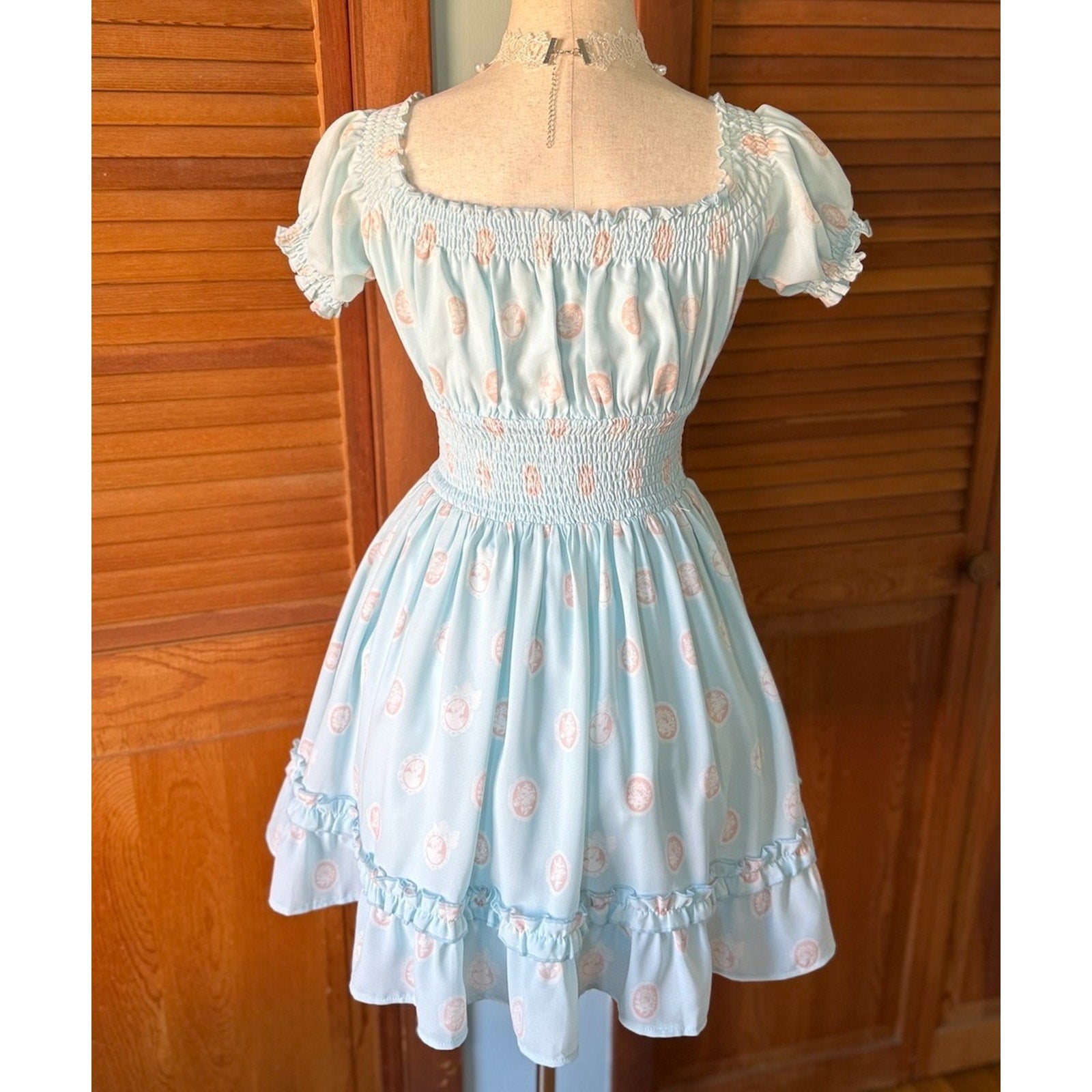 Liz Lisa Penderie Lolita Victorian Himekaji Jirai Dollcore Blue Cameo Dress S