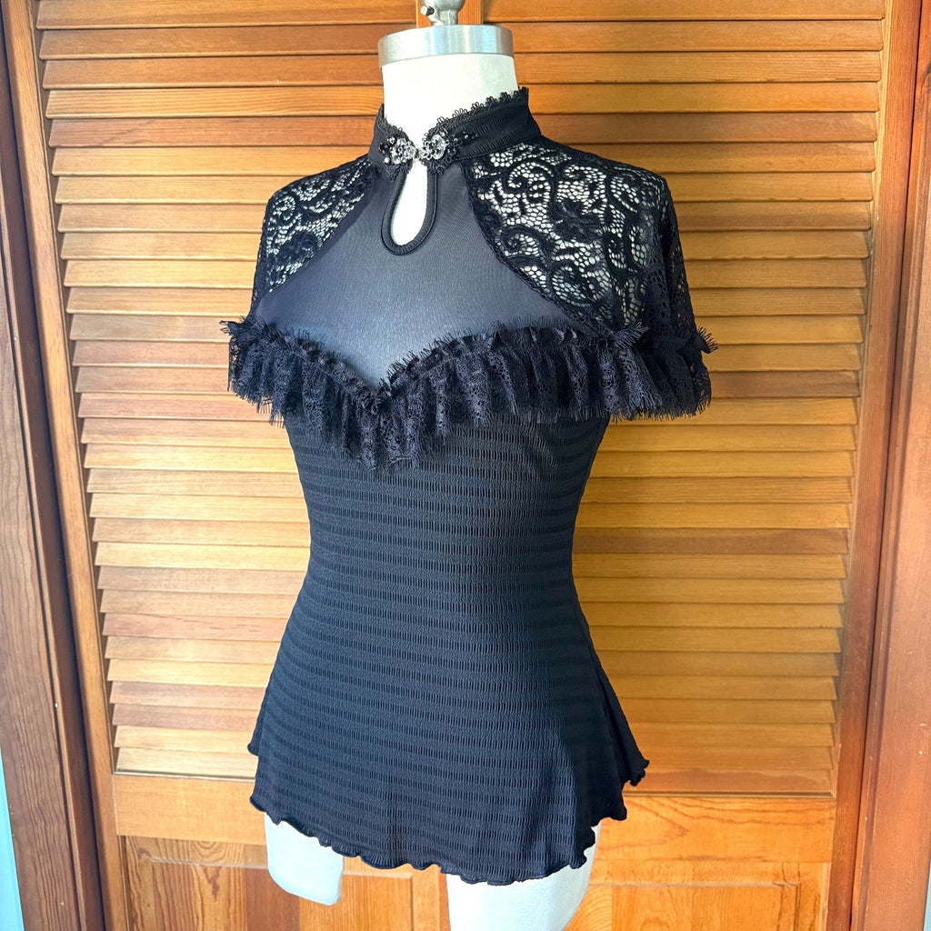 Devil Fashion Gothic Victorian Dark Cottage Black Birds of a Feather Soft Top