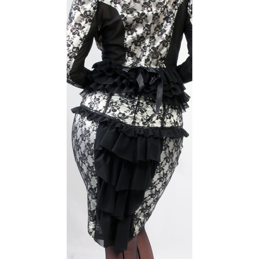 Vintage Lip Service Vaudeville Vamps Gothic Victorian Coquette Ivory Skirt