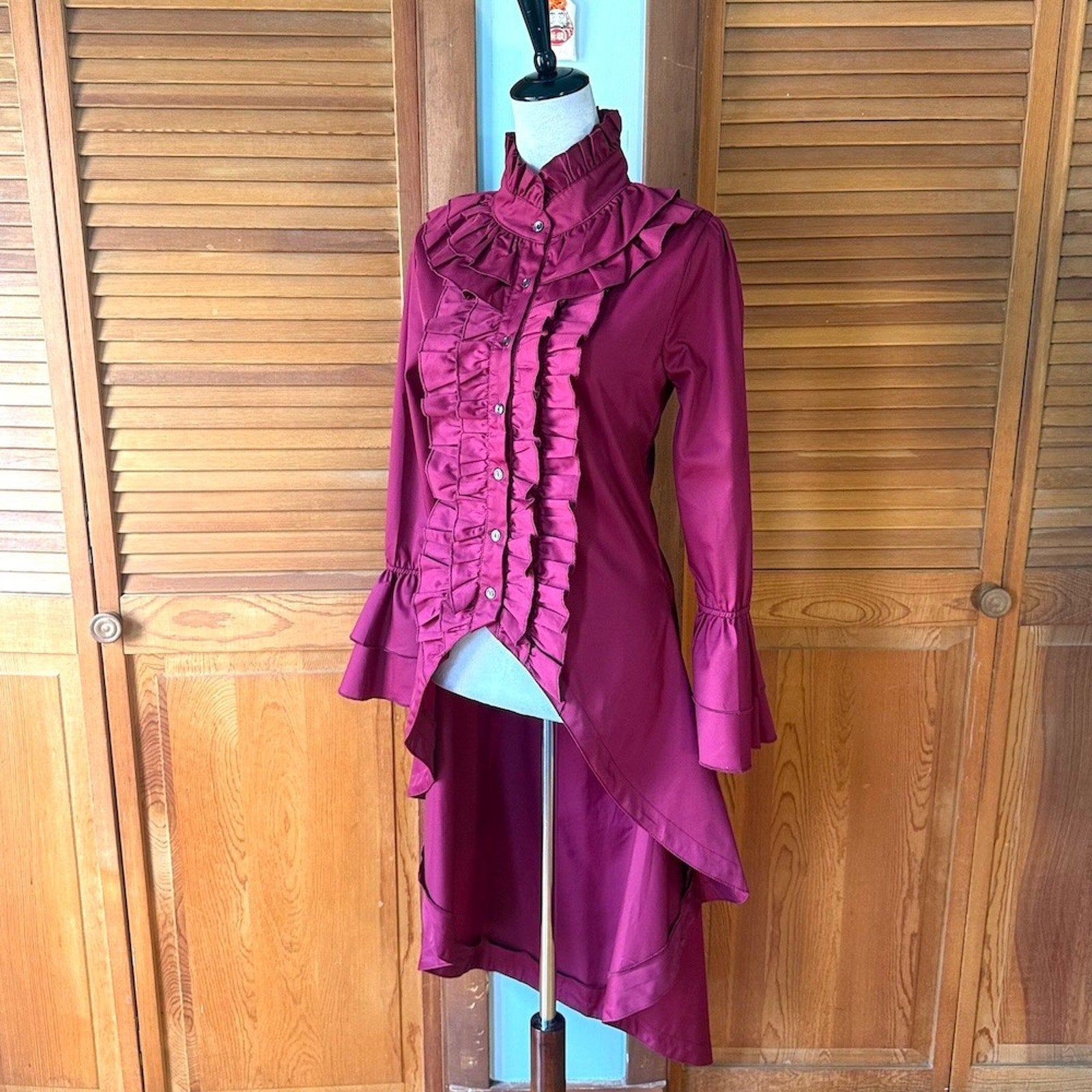 ACDC Rag Gothic Lolita EGL Victorian Vampire Aristocrat Wine Jacket Shirt OS