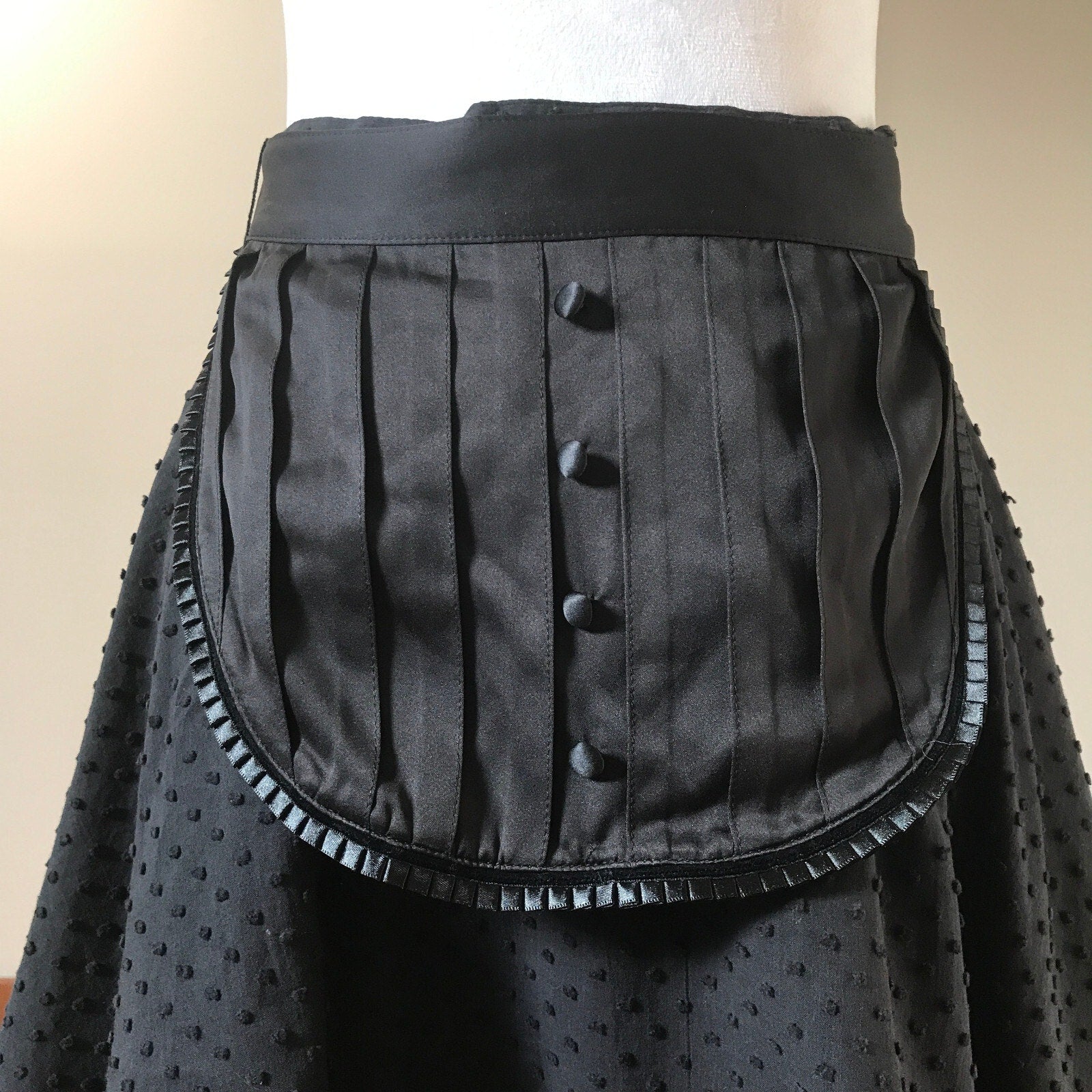 Lip Service Vintage Devil Dolls Goth Victorian Retro Maid Black Apron Skirt