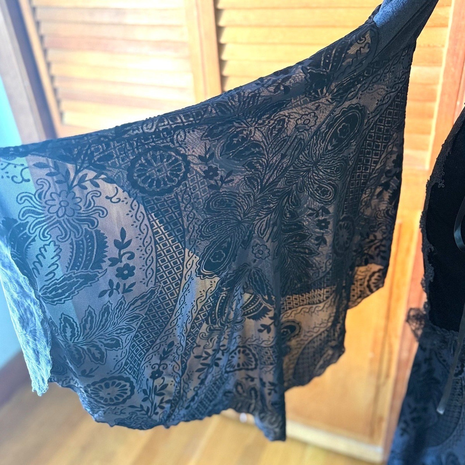 Gothic Victorian Vampire Witchcore Sabbath Night Out Black Velvet Hooded Dress