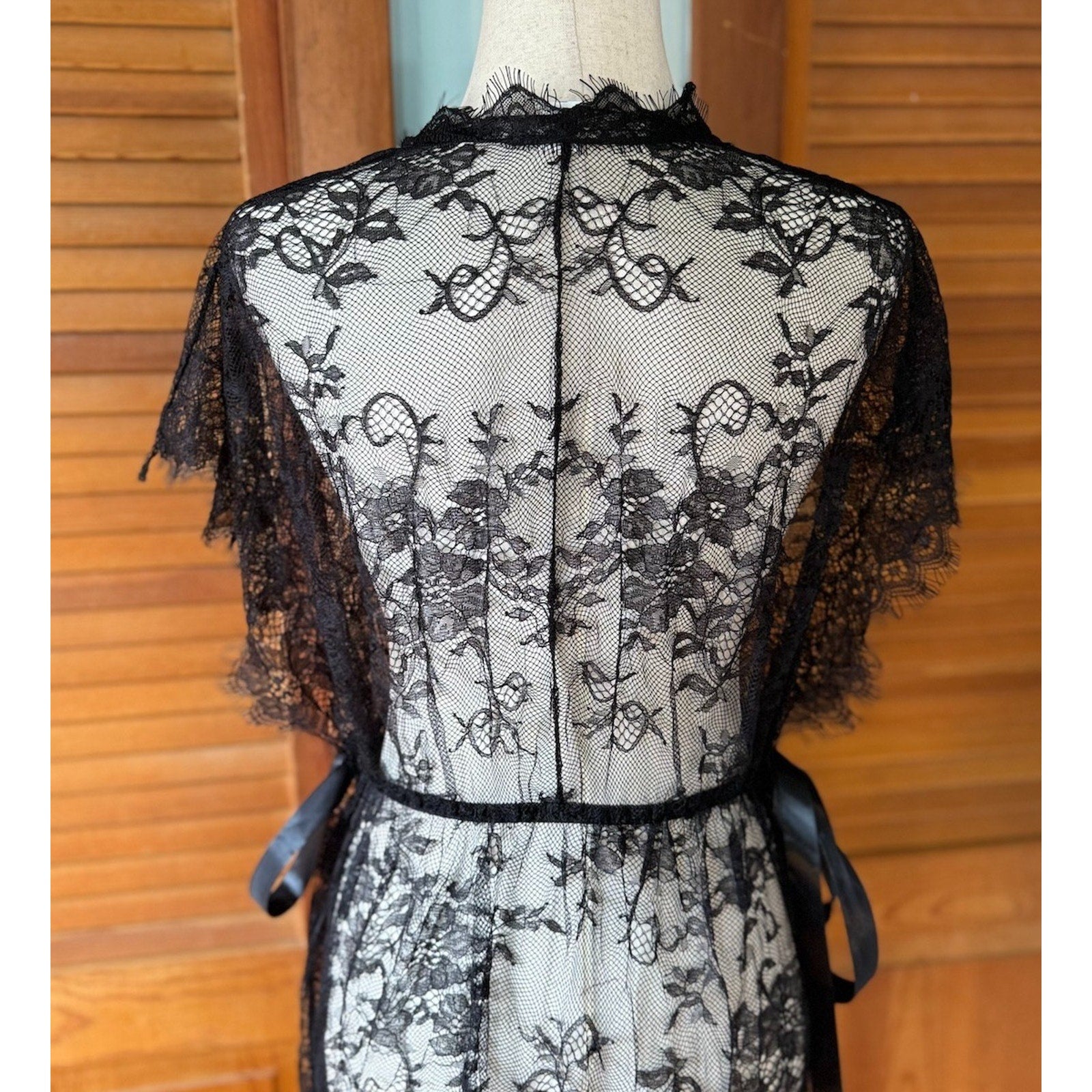 Gothic Victorian Coquette Balletcore Black Lace Overdress Dress Cover S-XXL