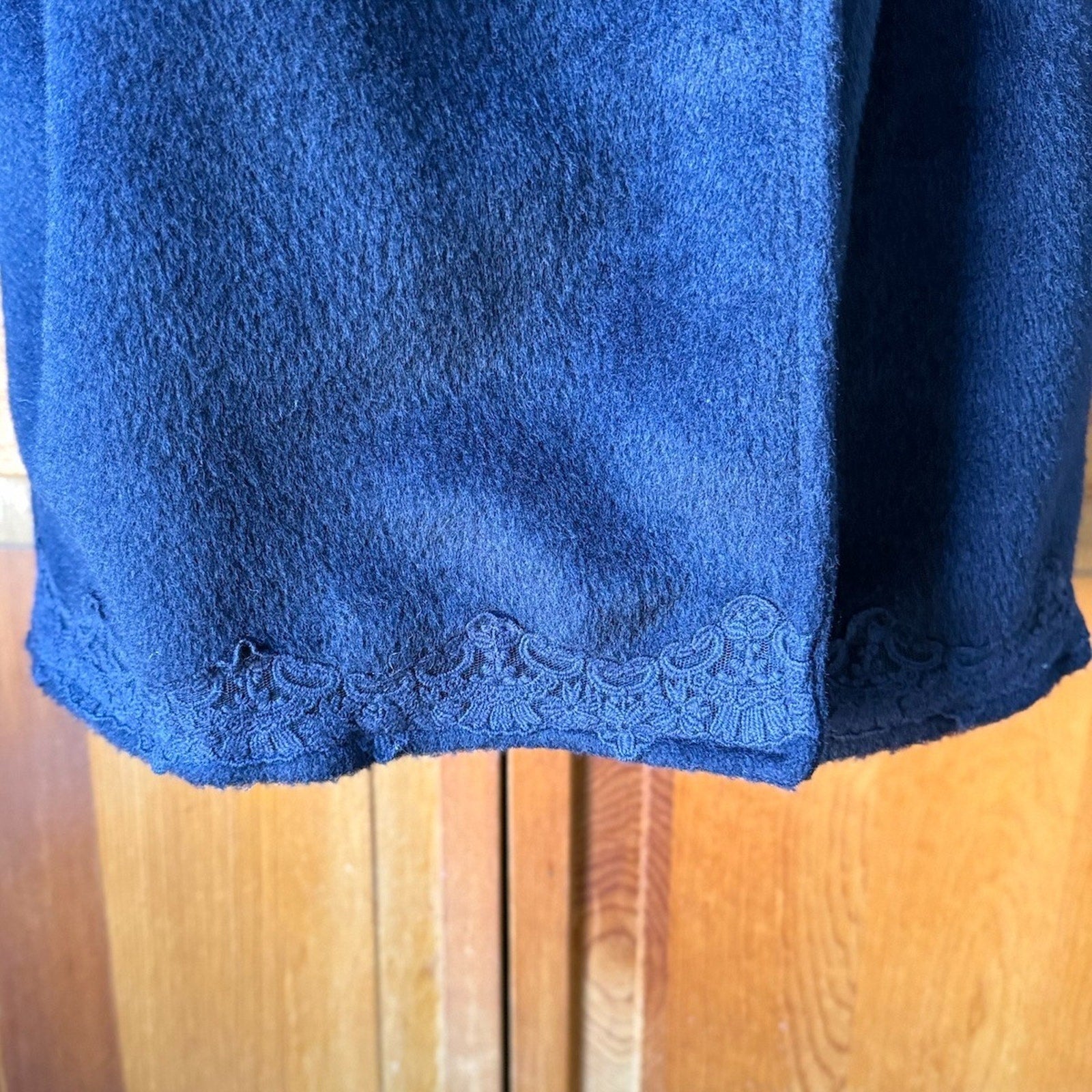 Liz Lisa J-Fashion Gyaru Kawaii EGL Dollcore Dark Blue Wool Blend Coat 0 XS