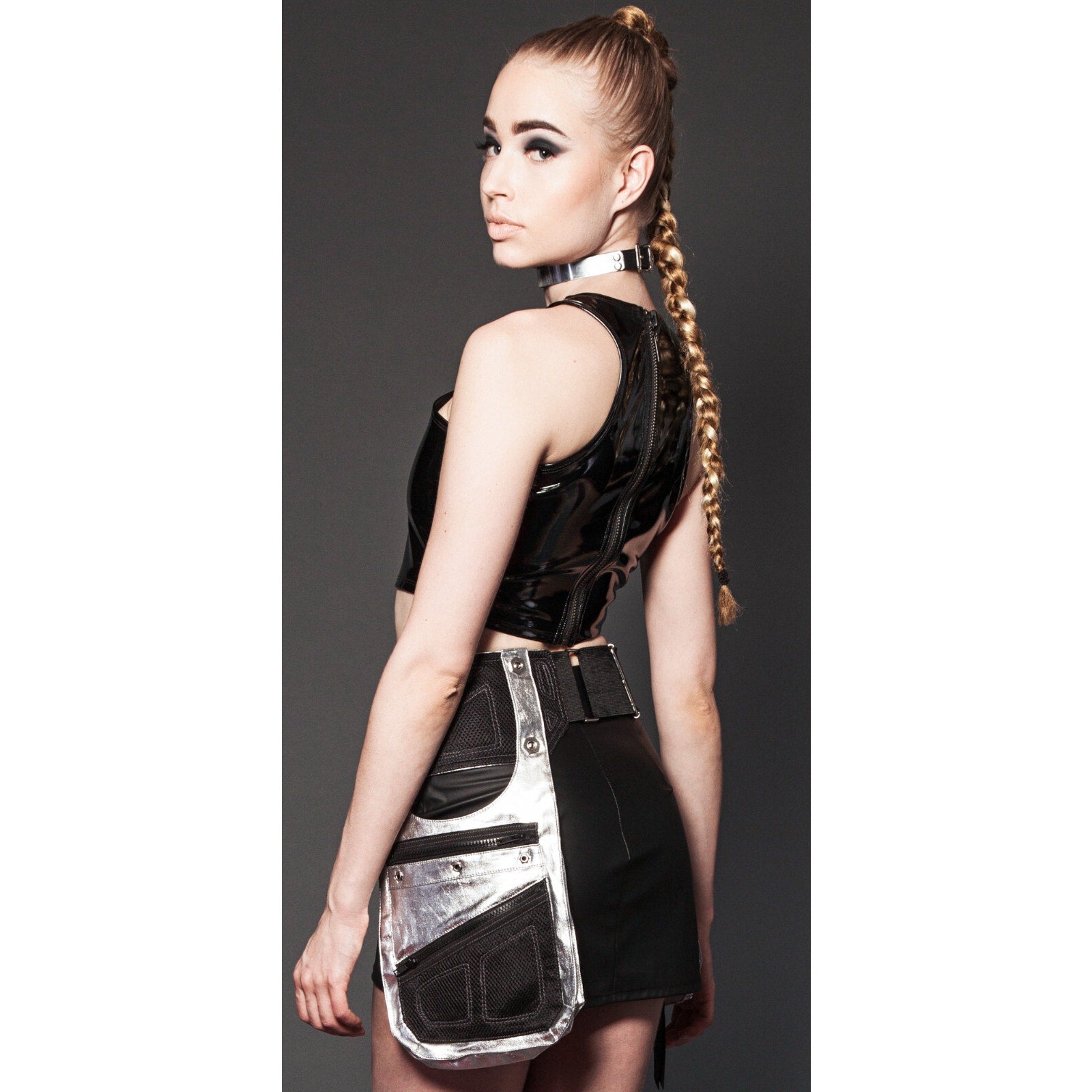 Lip Service Rare Technocracy Unisex Cyber Punk Industrial Utility Belt L-XL
