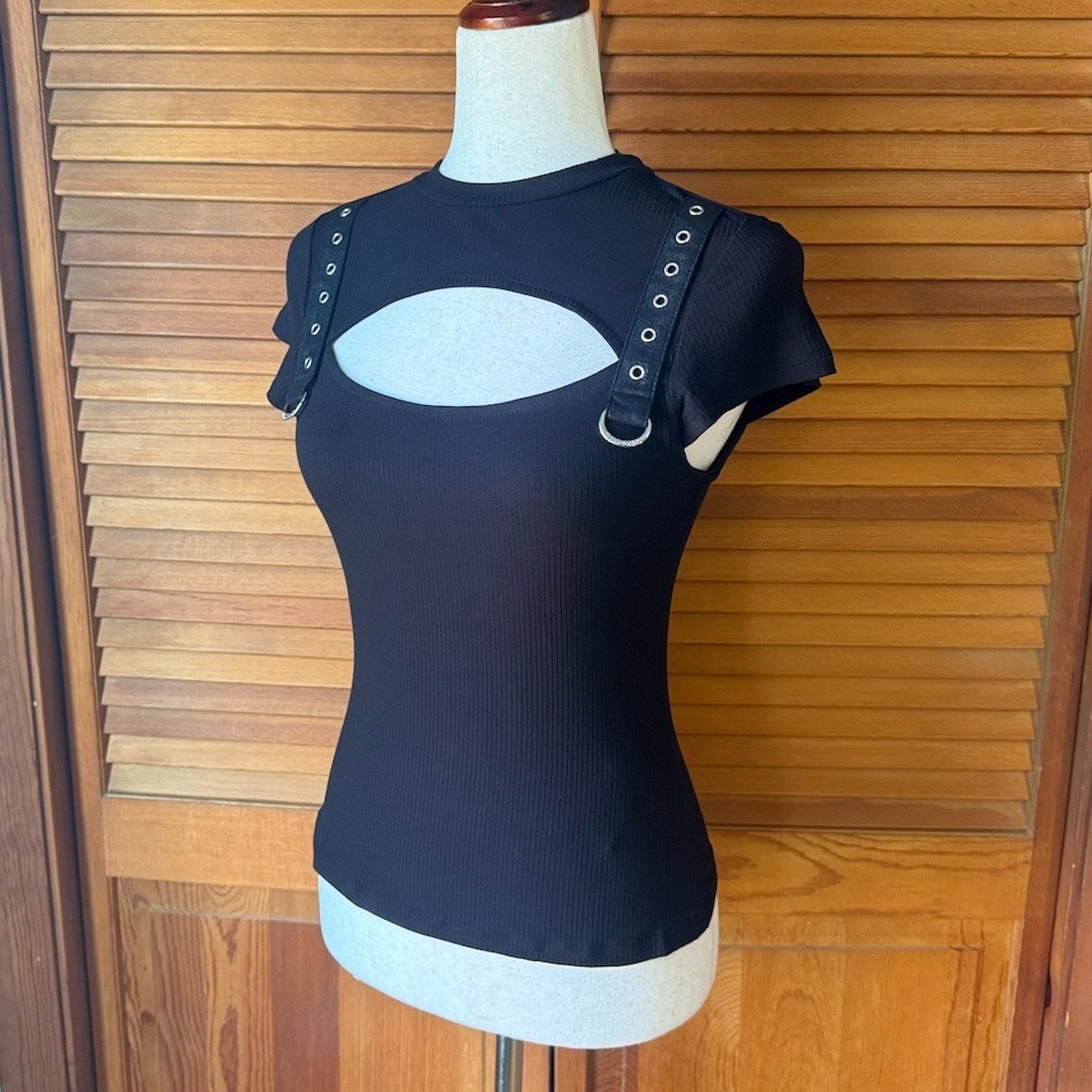Killstar Goth Punk Emo Dark Fairycore Shoulder Straps Trudy Keyhole Top