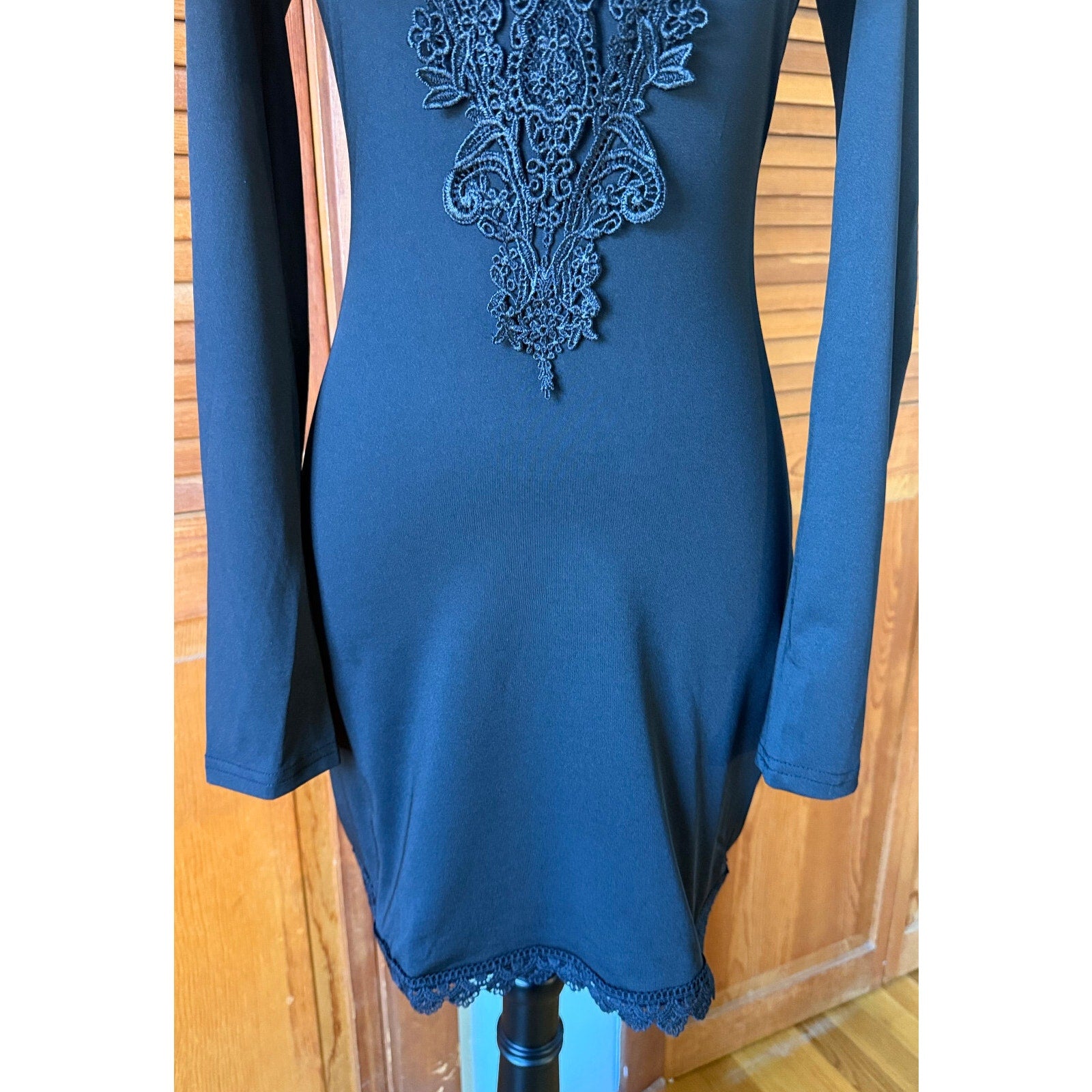 Goth Cyber Punk Neo-Victorian Witch Apprentice Hooded Dress S