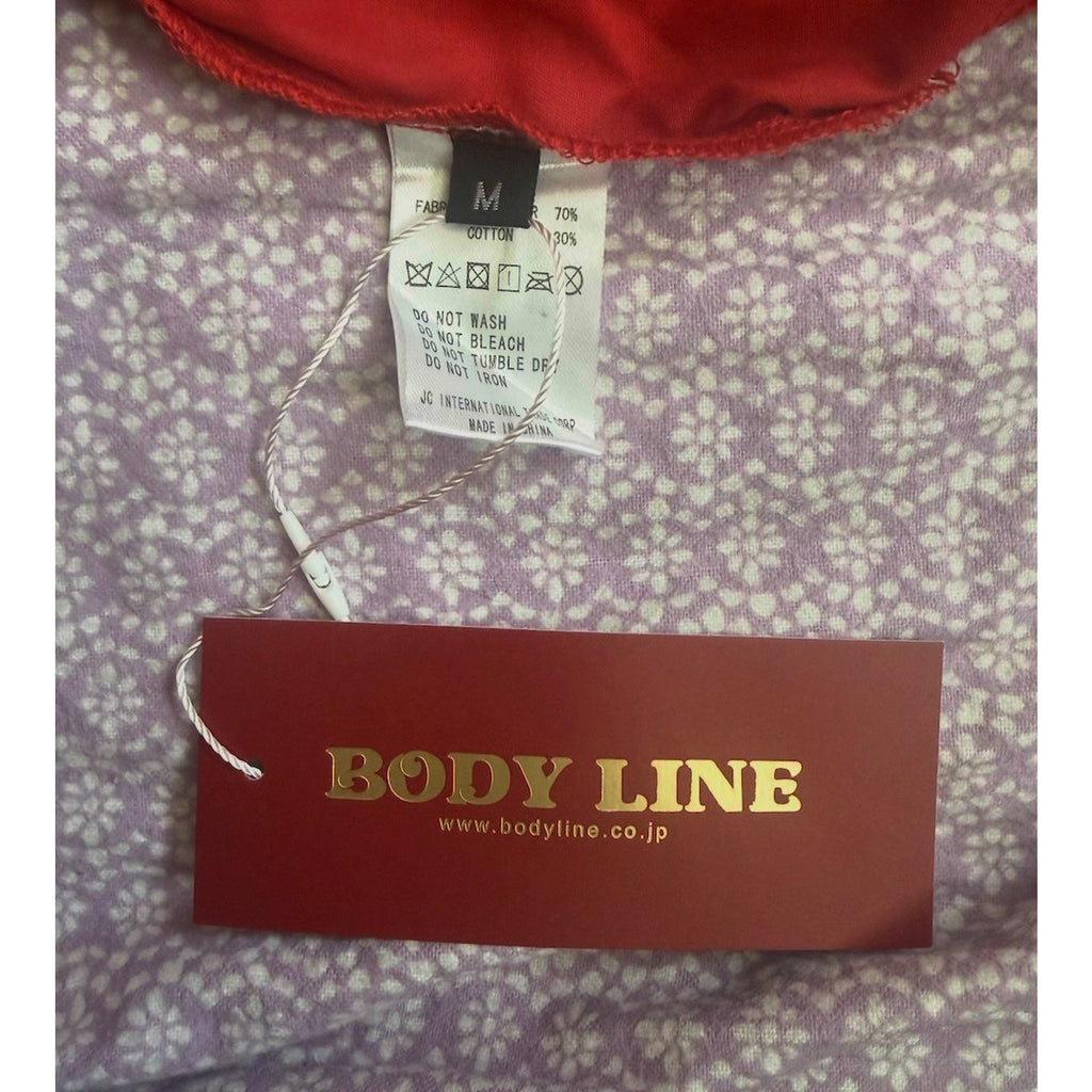 Bodyline ELG Lolita Kawaii Dollcore Red Beige Transformer Lace-Up Dress M