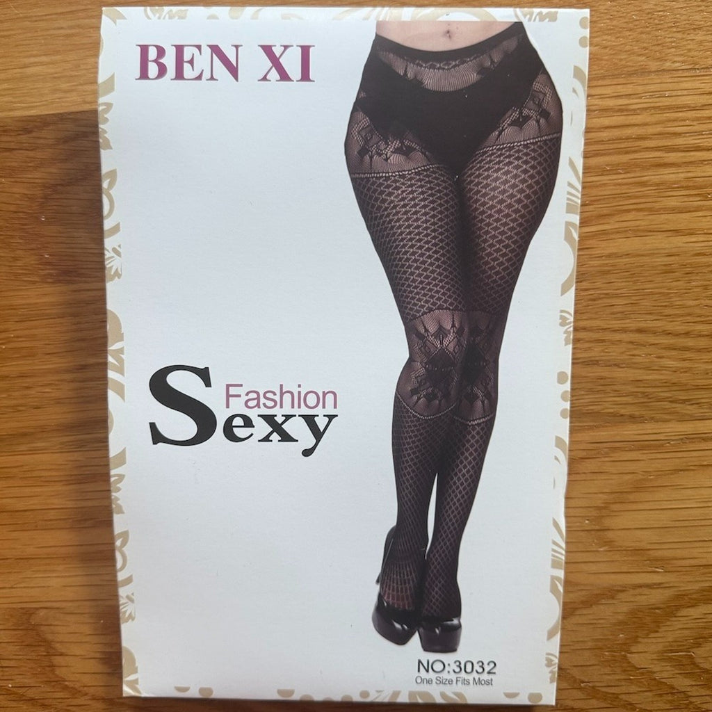 Gothic Victorian Vampire Dark Fairycore Black Lace Fishnet Pantyhose Stockings