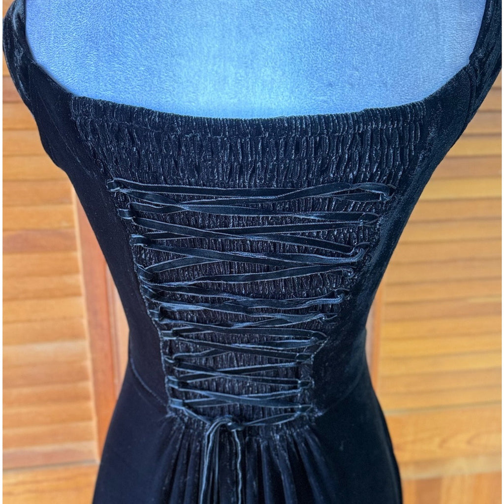 Devil Fashion Gothic Victorian Vampire Vkei Black Velvet "Ricchi" Dress L-2XL