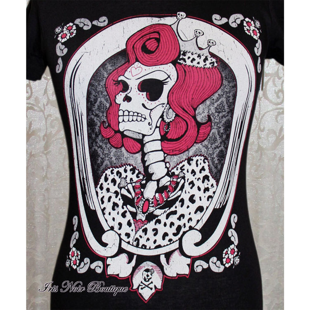 Punk Goth Horror Gothic Lolita Punk God Save the Queen T-shirt Tee S