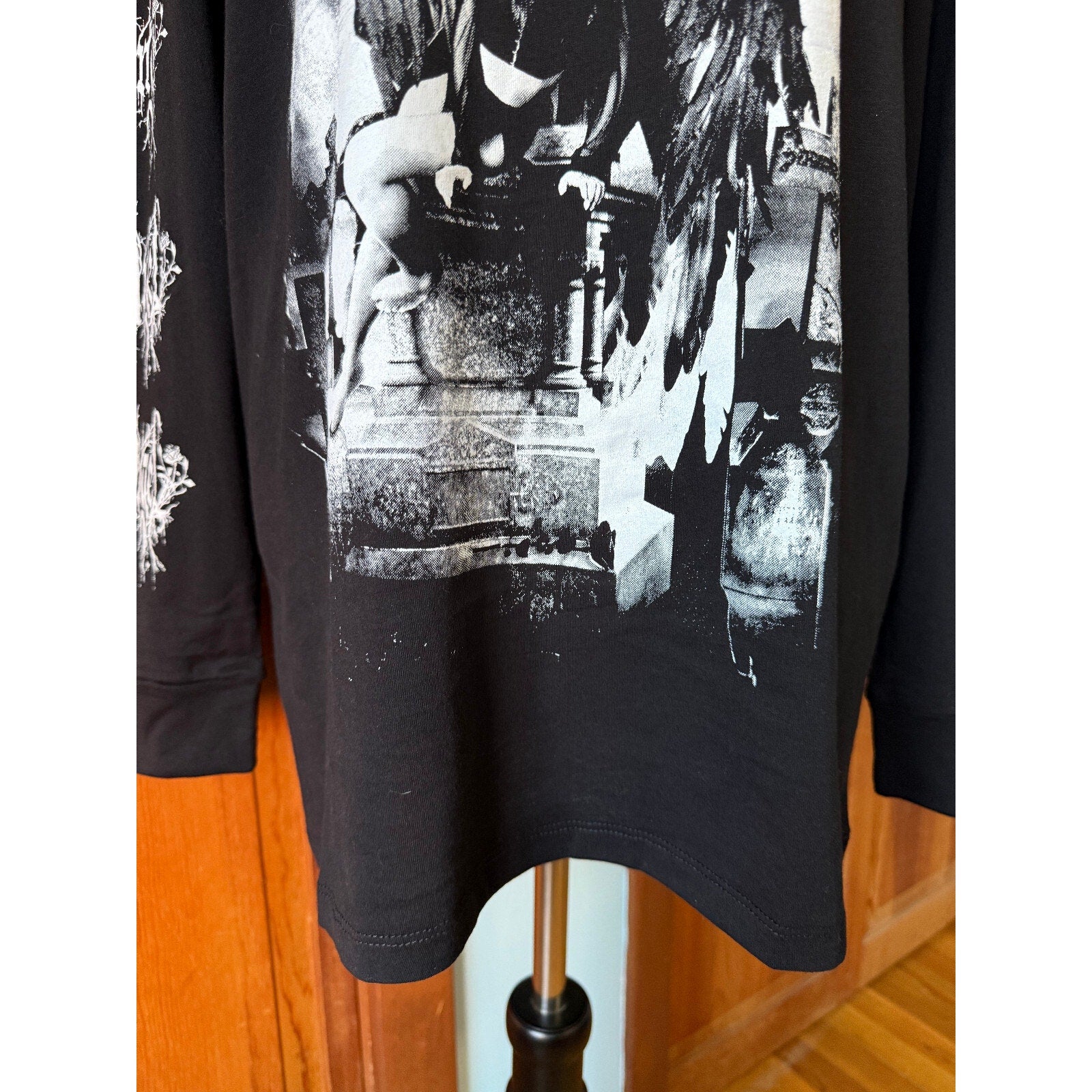 Dolls Kill Gothic Punk Victorian Fallen Angel Unisex Long Sleeve Tee Mini Dress