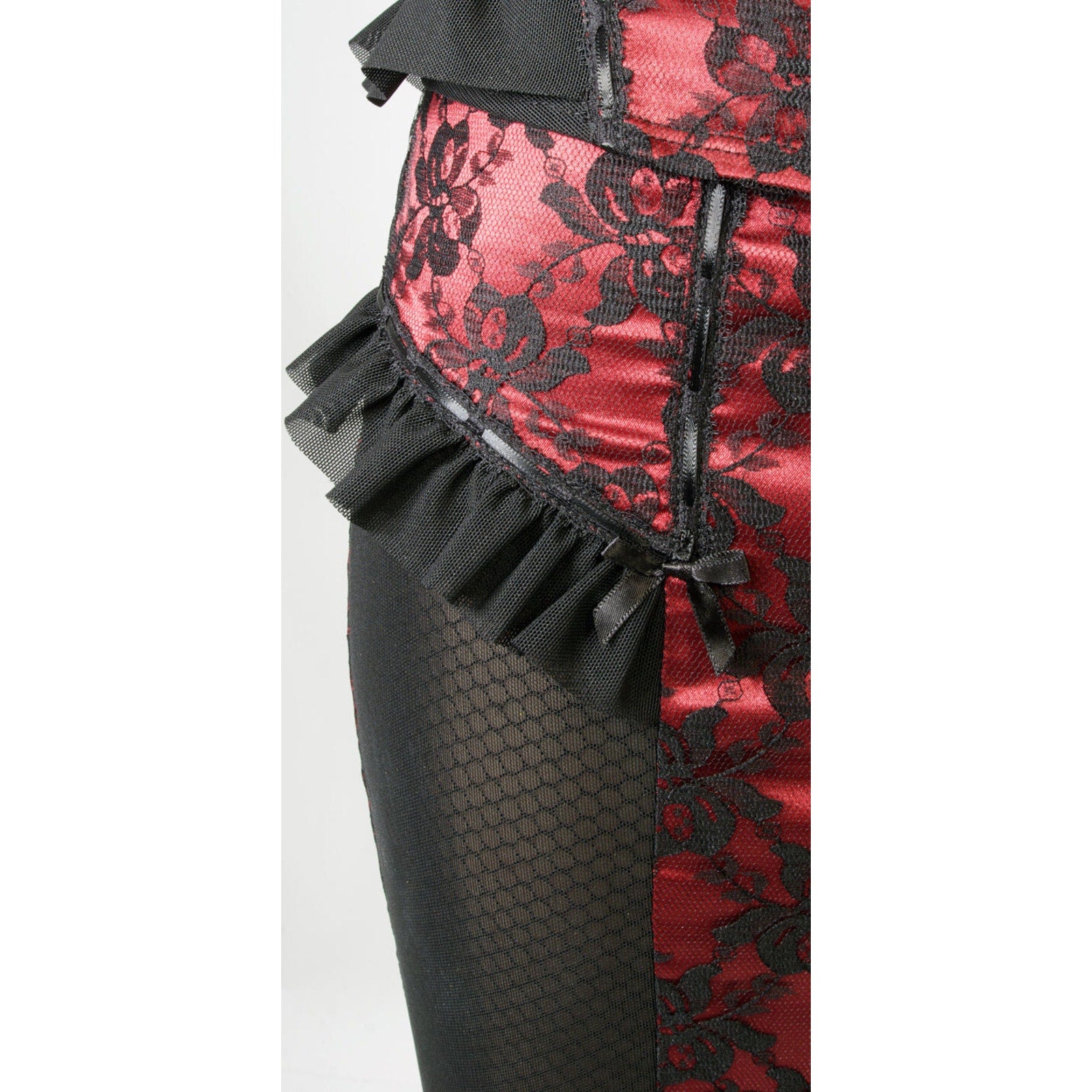 Vintage Lip Service Vaudeville Vamps Gothic Victorian Coquette Red Skirt XS
