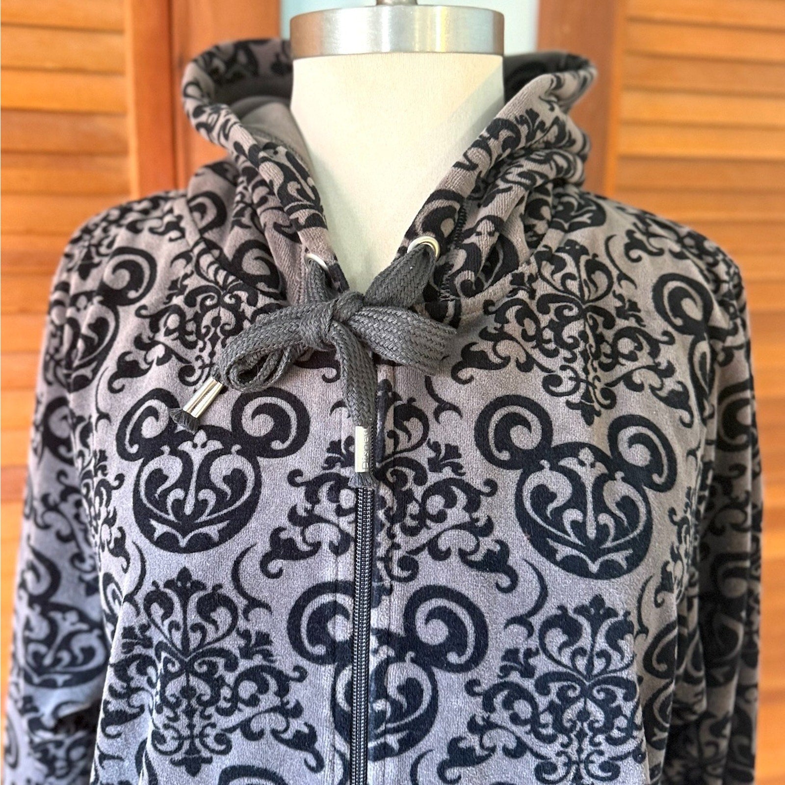 Disney Punk Goth Lolita The Evil Mouse Gray Black Hoodie Jacket 1X