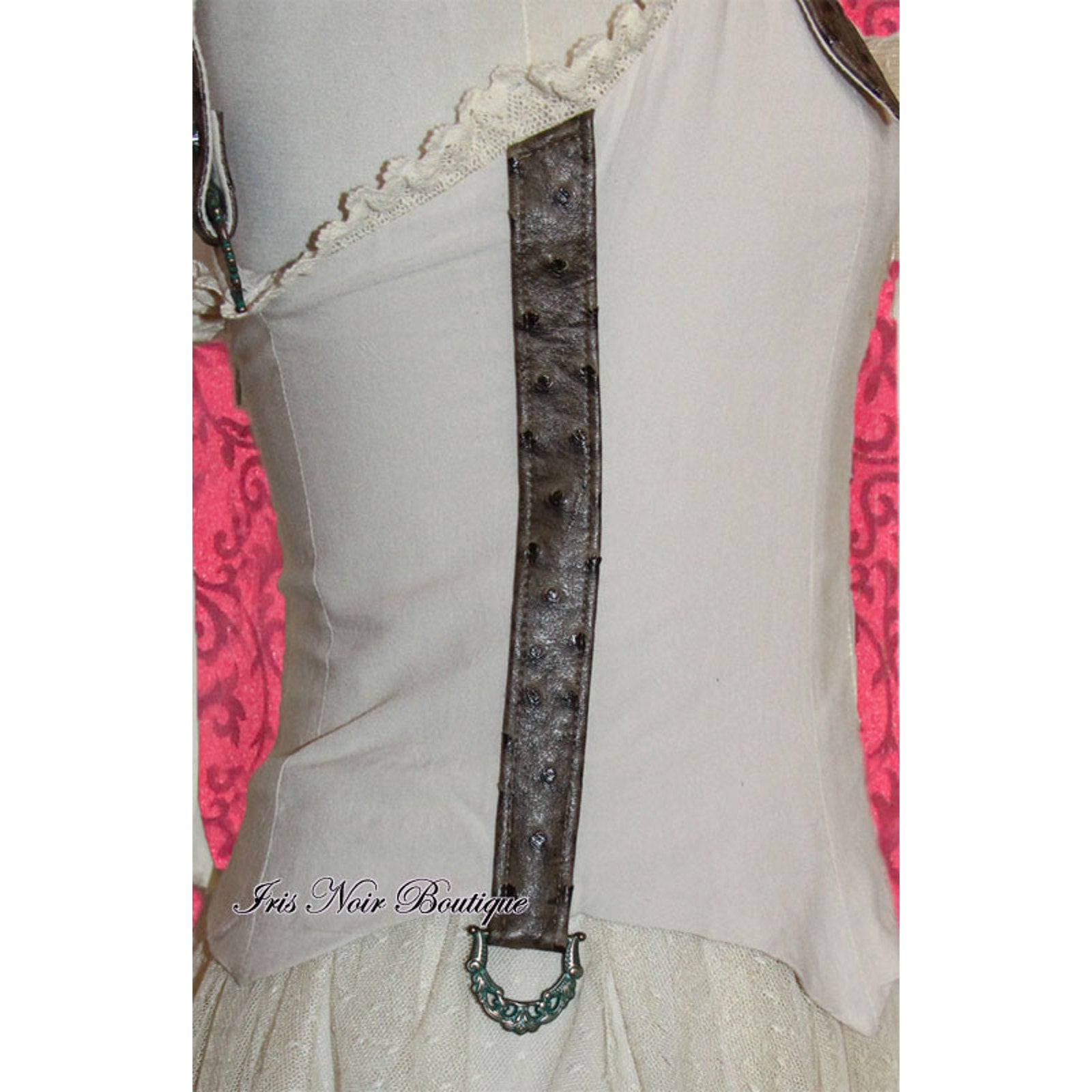Lip Service Mecanique Menagerie Goth Steampunk Victorian Chiffon Gown Ivory XS