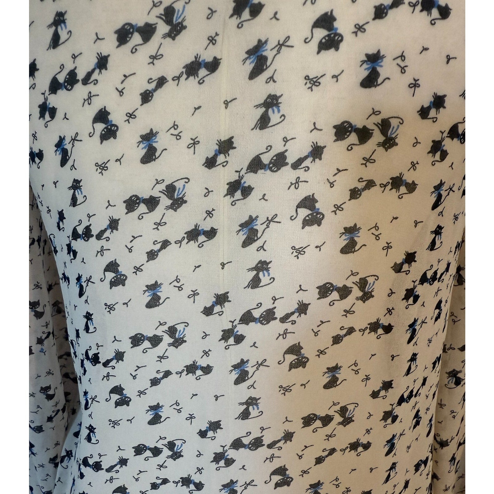 Ank Rouge J-fashion Lolita EGL Kawaii Jirai Hime Off-White Black Kitty Cat Top S