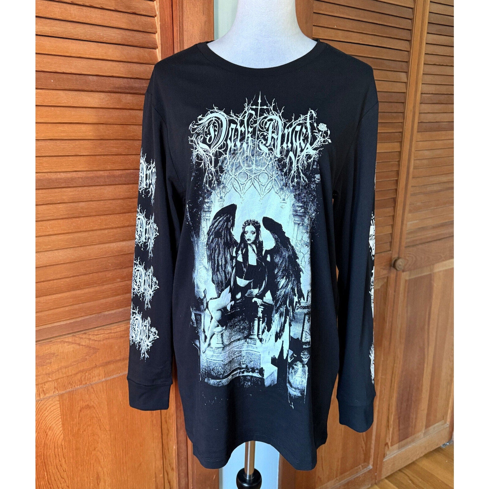 Dolls Kill Gothic Punk Victorian Fallen Angel Unisex Long Sleeve Tee Mini Dress