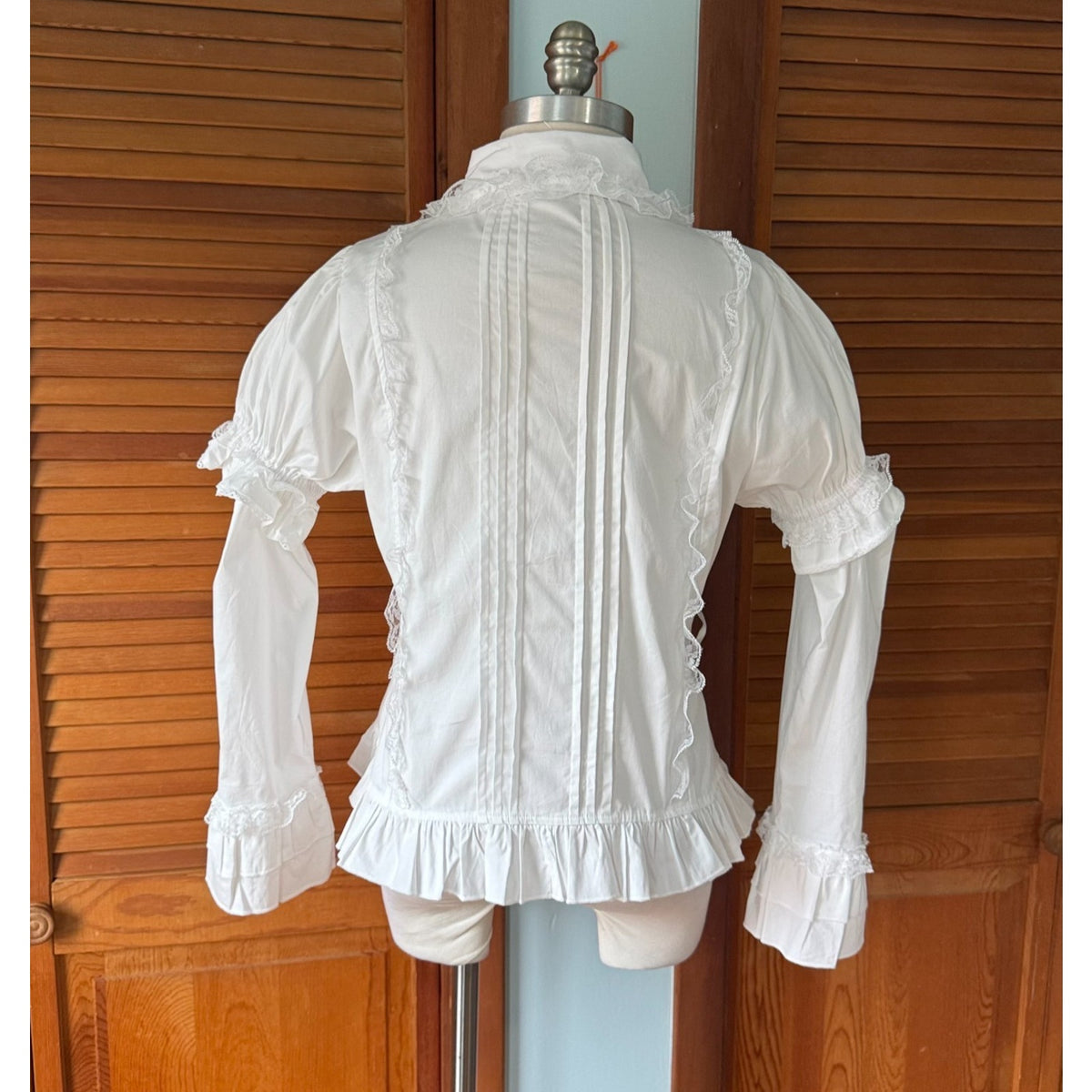 ACDC Rag Gothic Lolita EGL Aristocrat White Lace-Up Cross Transformer Shirt OS