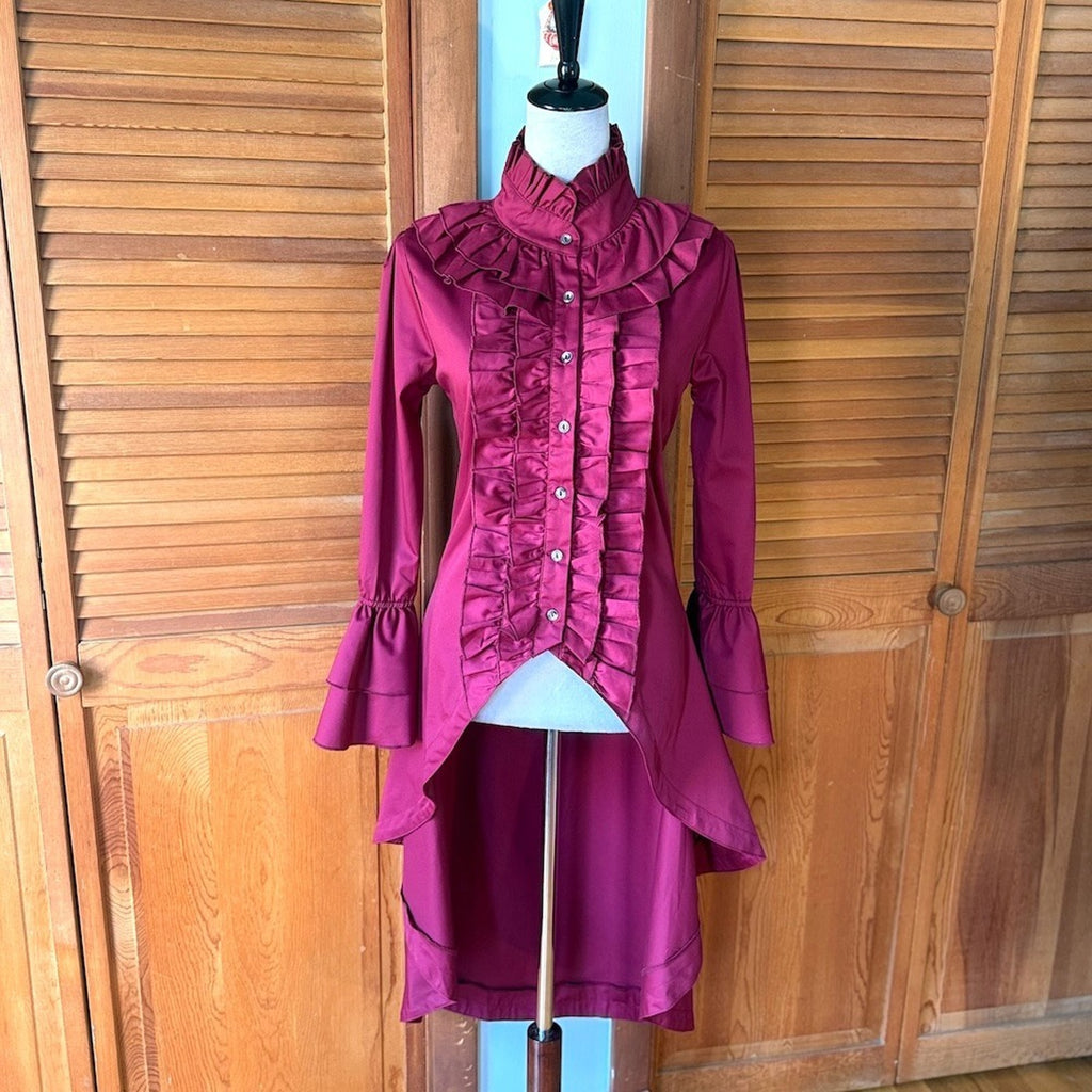 ACDC Rag Gothic Lolita EGL Victorian Vampire Aristocrat Wine Jacket Shirt OS