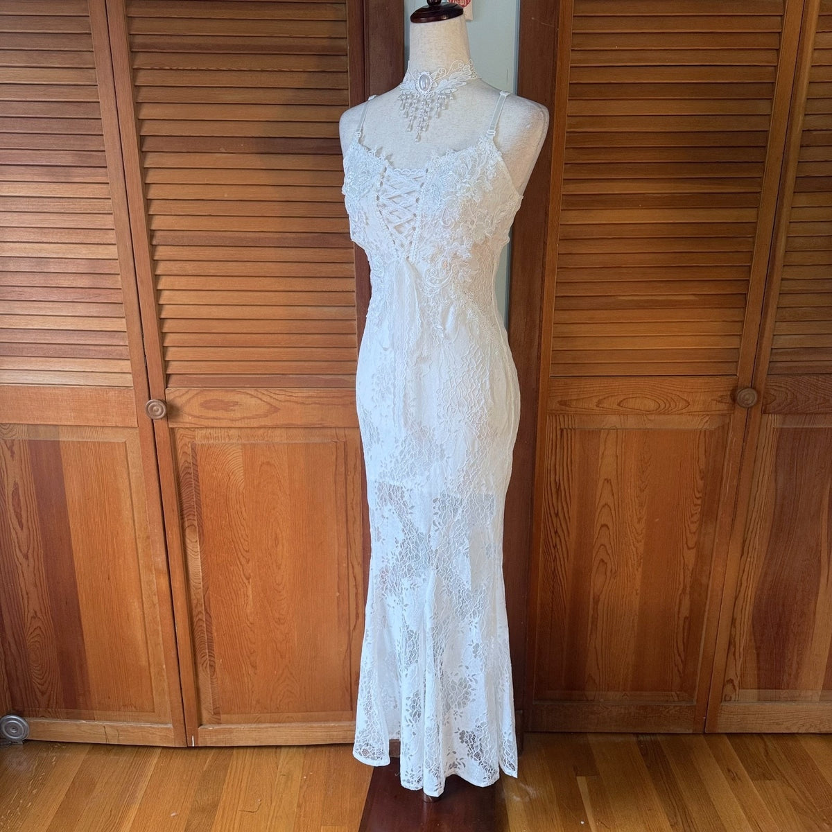 Dark in Love Gothic Victorian Romantic Cottagecore White Mermaid Angel Dress