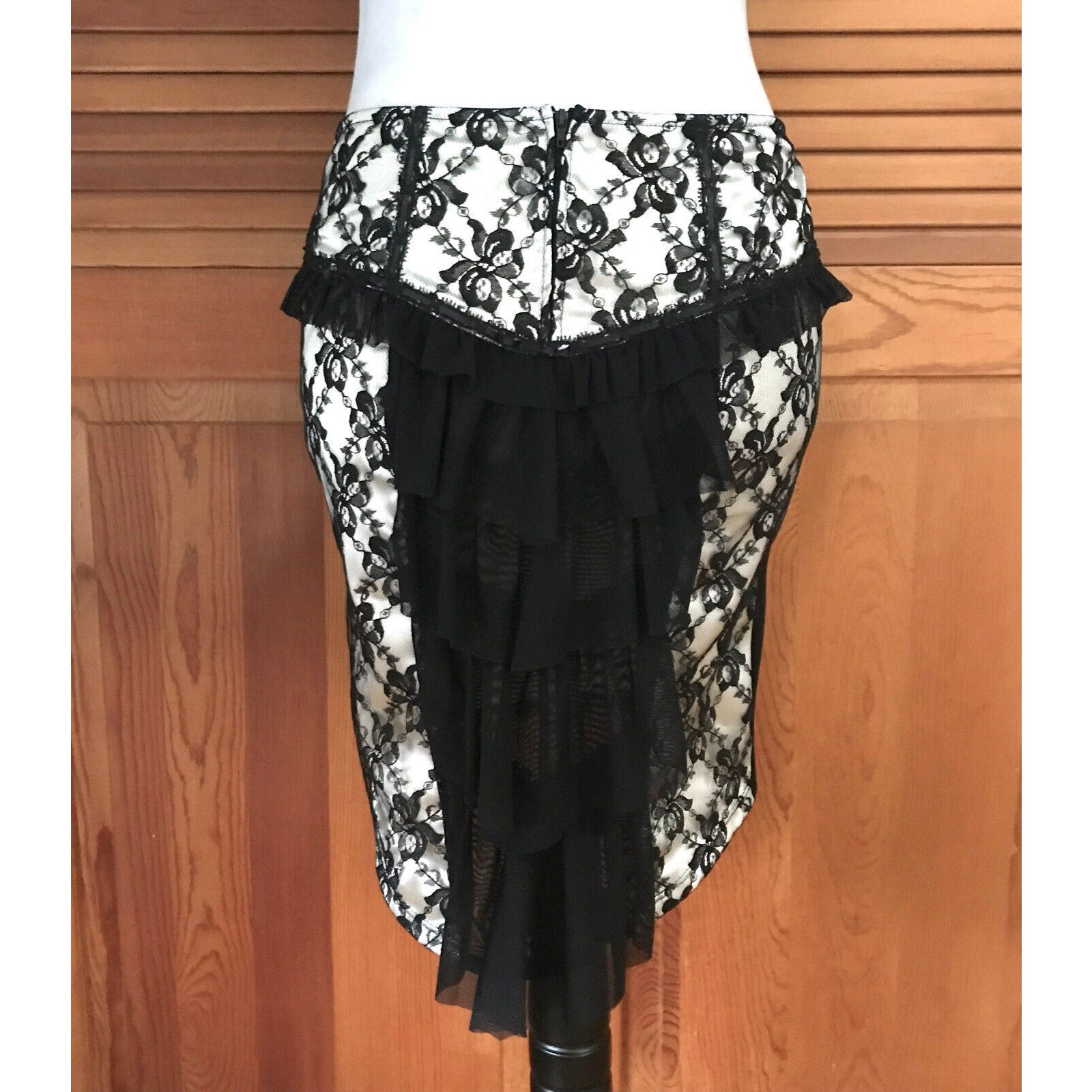 Vintage Lip Service Vaudeville Vamps Gothic Victorian Coquette Ivory Skirt
