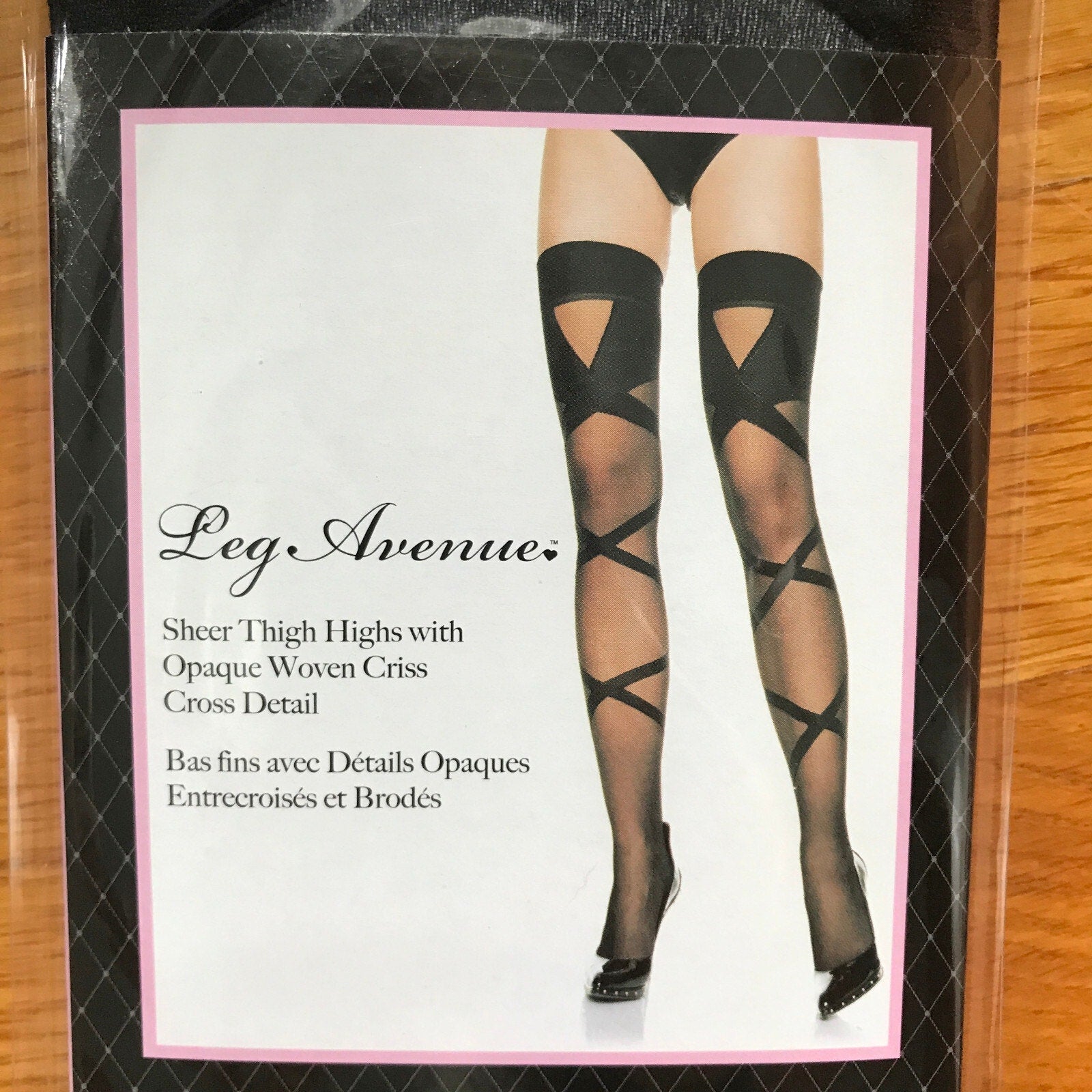 Leg Avenue Gothic Lolita Victorian Steampunk Cabaret Faux Lace-Up Stockings