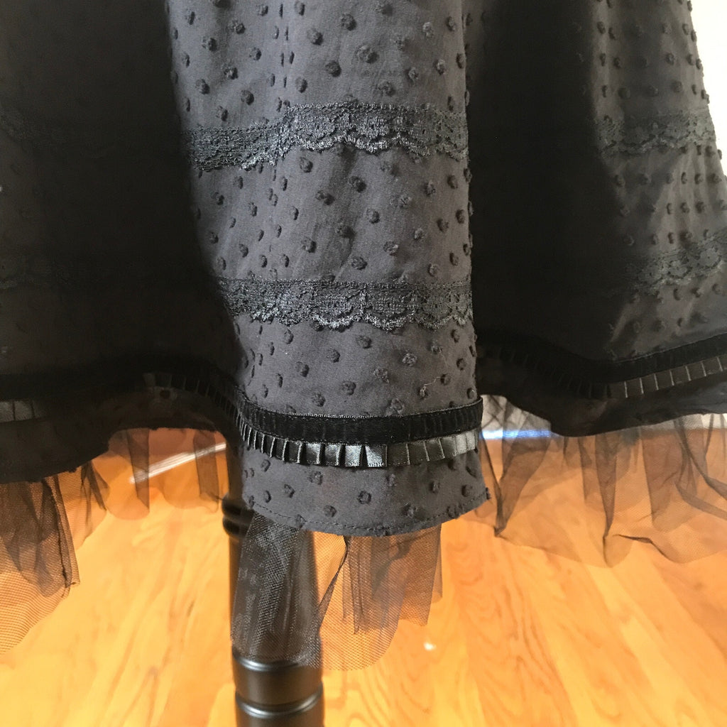 Lip Service Vintage Devil Dolls Goth Victorian Retro Maid Black Apron Skirt