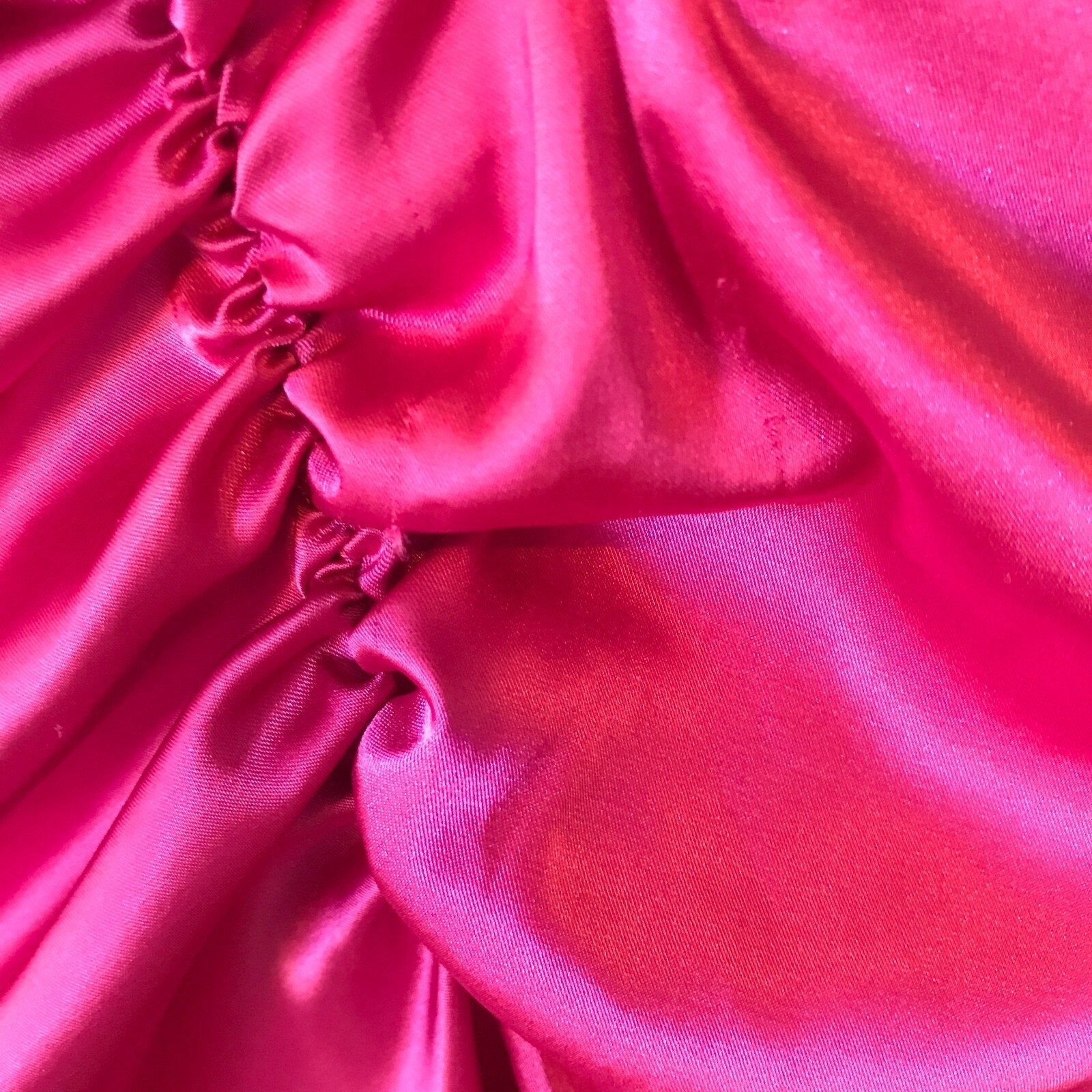 Jessica McClintock Vintage Victorian Lolita Fuchsia Ruffle Train Evening Gown L