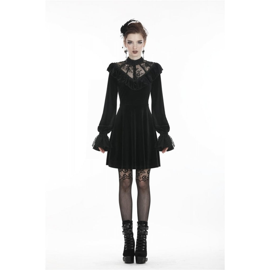 Dark In Love Gothic Lolita Victorian Vampire Black Velvet Yours Truly Dress