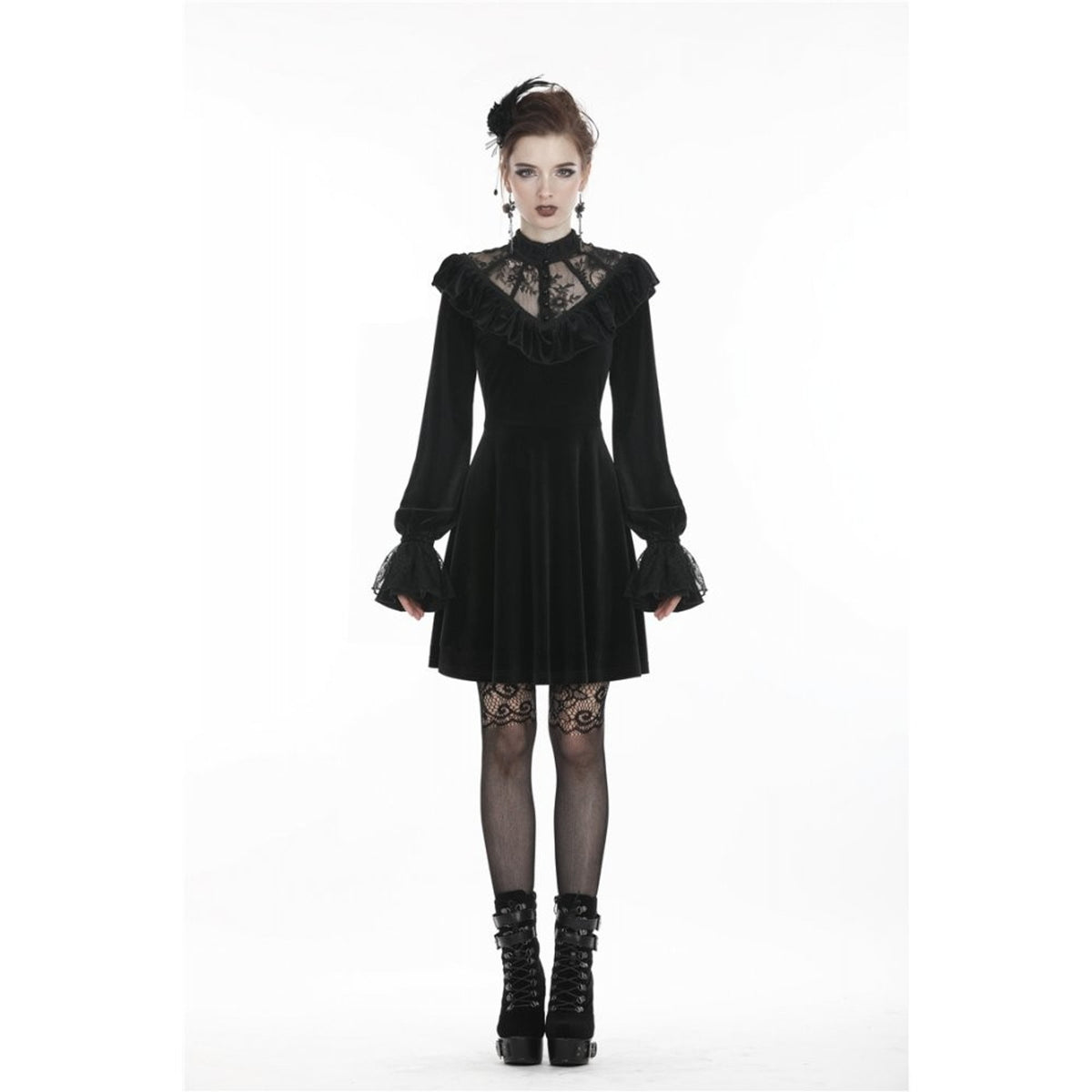 Dark In Love Gothic Lolita Victorian Vampire Black Velvet Yours Truly Dress