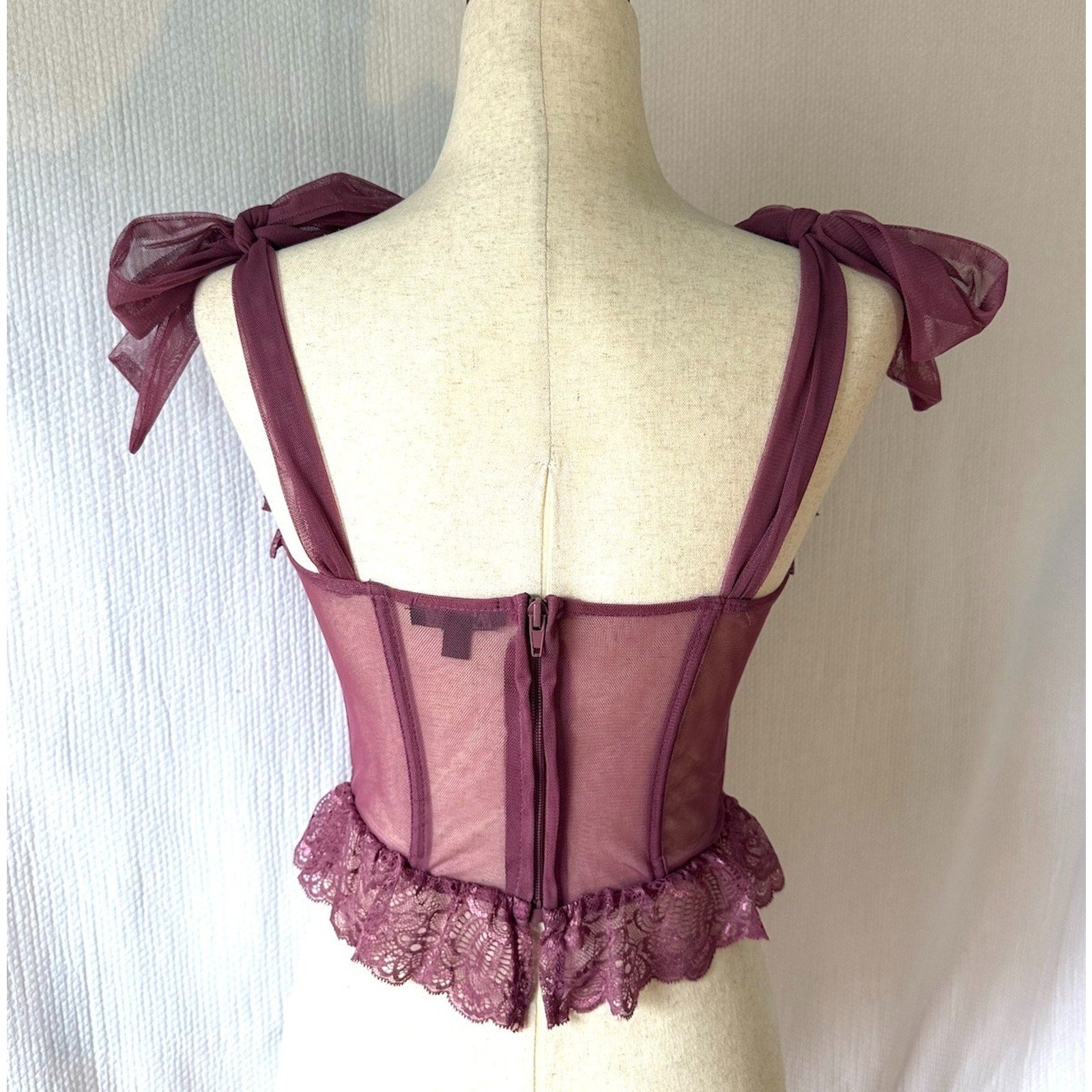 Dolls Kill Widow Vampire Princess Gothic Victorian Whimsigoth Bustier Bow Top