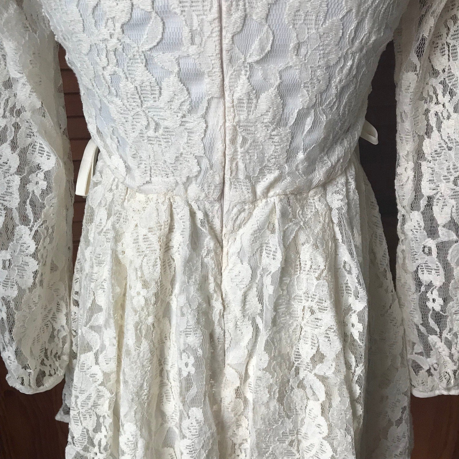 Liz Lisa Style J-fashion Dollcore Cottage Coquette Ivory White Lace Dress S