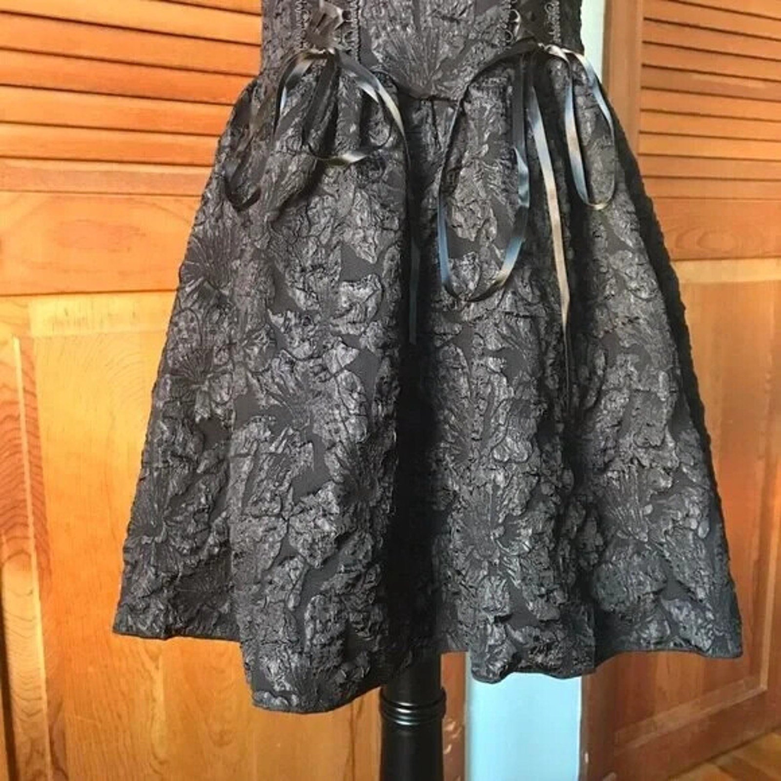 Gothic Lolita EGL Dark Fairycore Visual Kei Black Cross Lace Choker Mini Dress