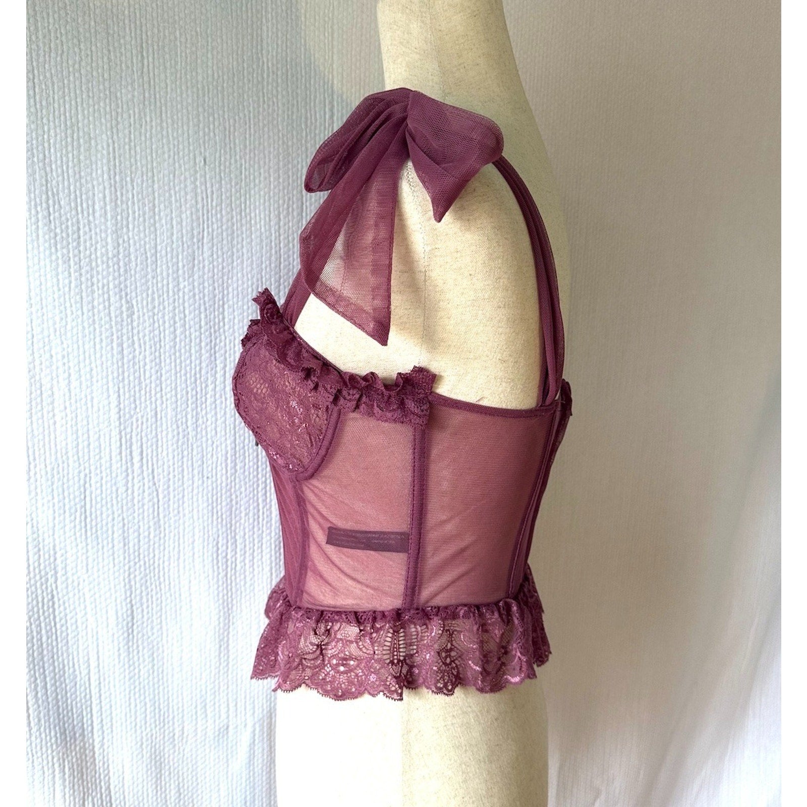 Dolls Kill Widow Vampire Princess Gothic Victorian Whimsigoth Bustier Bow Top
