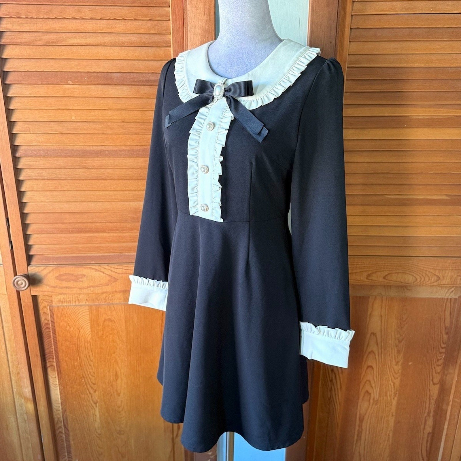 Ank Rouge J-fashion EGL Jirai Gyaru Wednesday Black Black & White Dress M