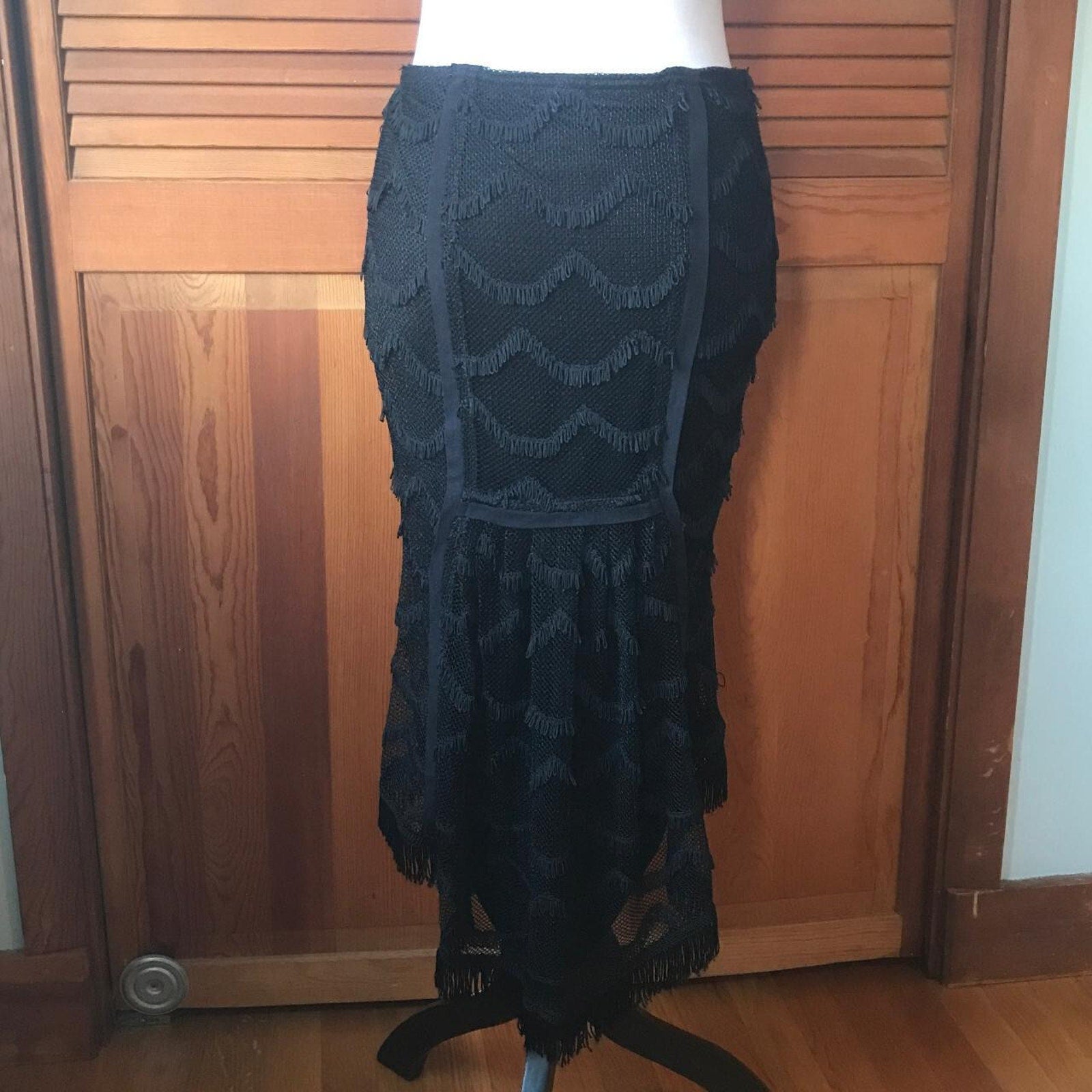 Lip Service Vintage On The Fringe Gothic Victorian Tassel Fishtail Skirt S