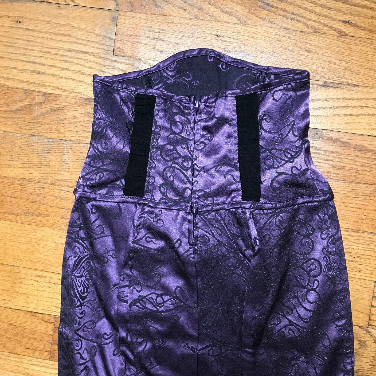 Vintage Lip Service Exit to Eden Gothic Victorian High Waist Purple Skirt XS