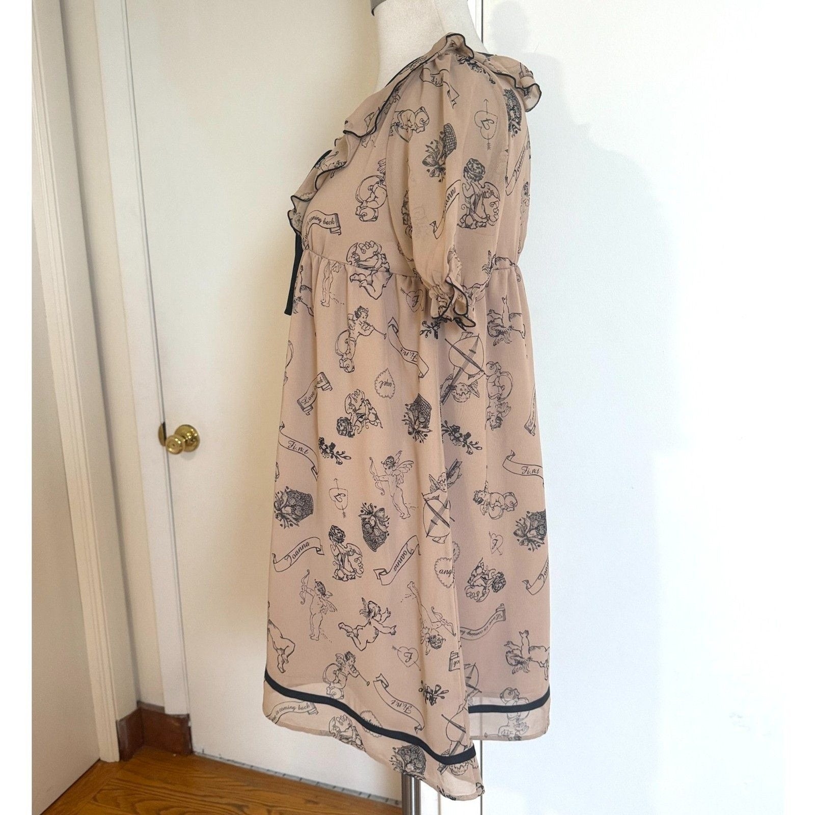J-fashion Kawaii Jirai Gyaru Himekaji Victorian Angel High Waist Dress M
