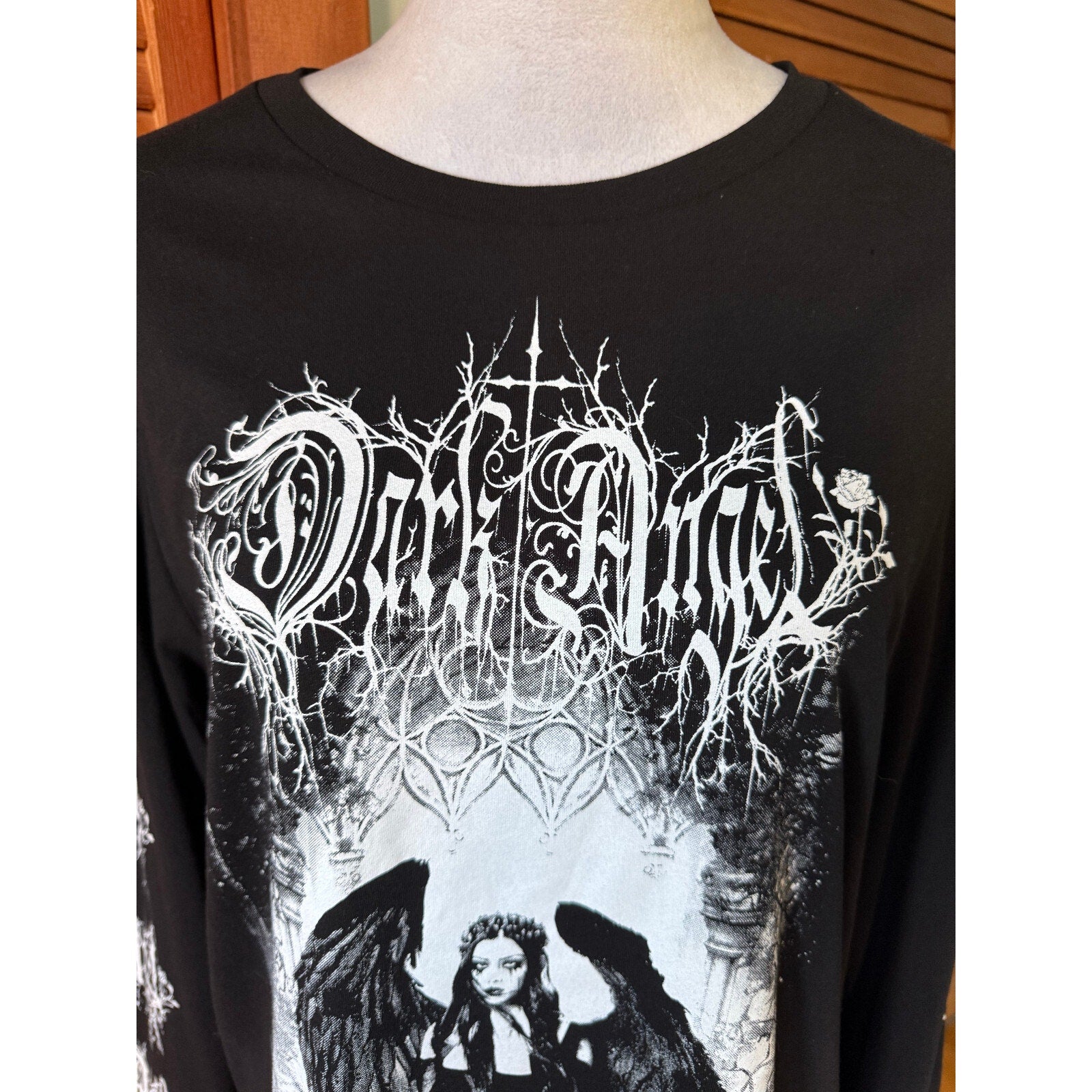 Dolls Kill Gothic Punk Victorian Fallen Angel Unisex Long Sleeve Tee Mini Dress