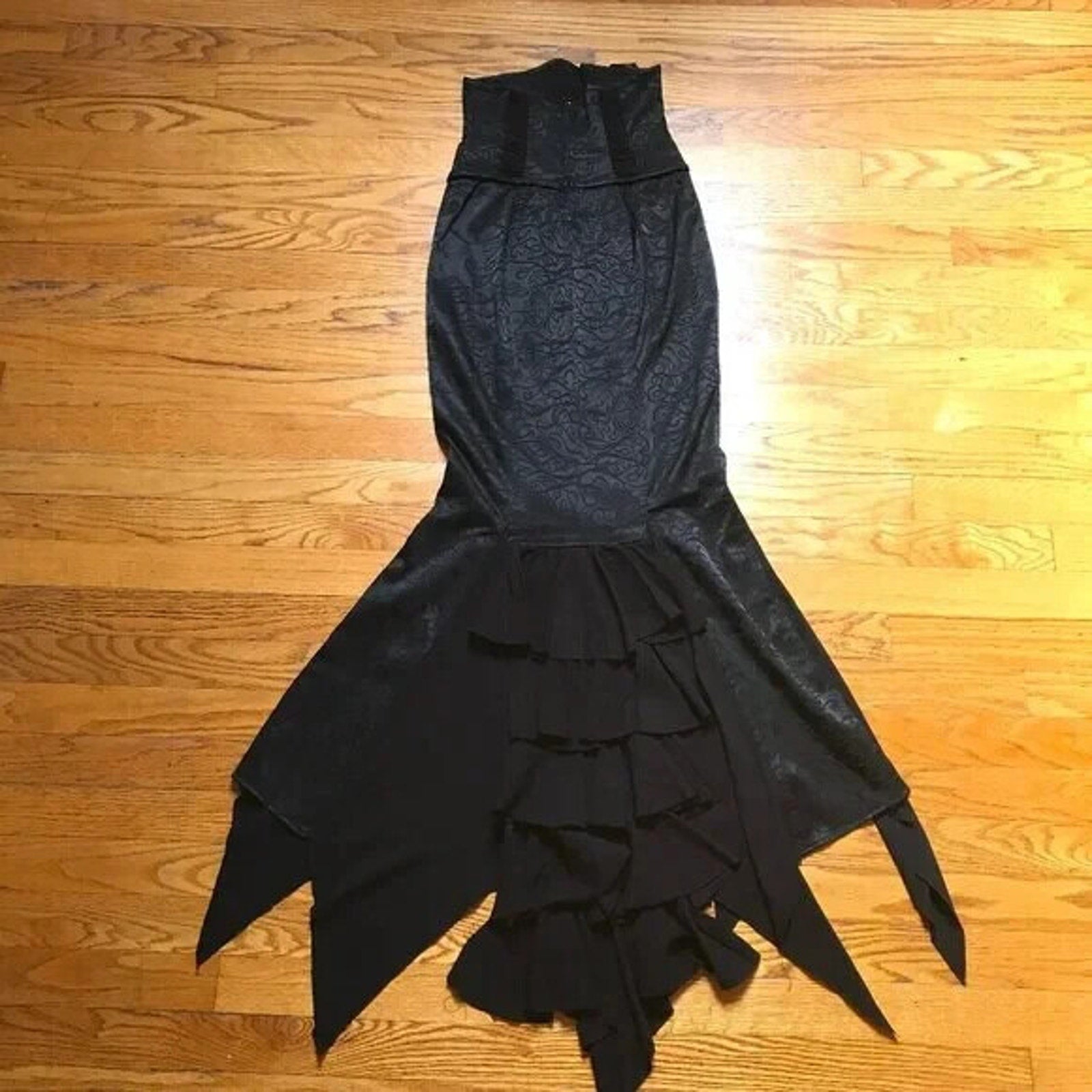 Vintage Lip Service Exit to Eden Gothic Victorian High Waist Black Skirt XS