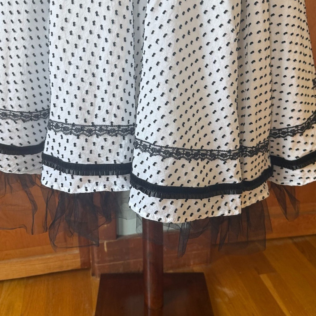 Vintage Lip Service Devil Dolls III Goth Pinup Girl Retro Dolly White Dress M-L