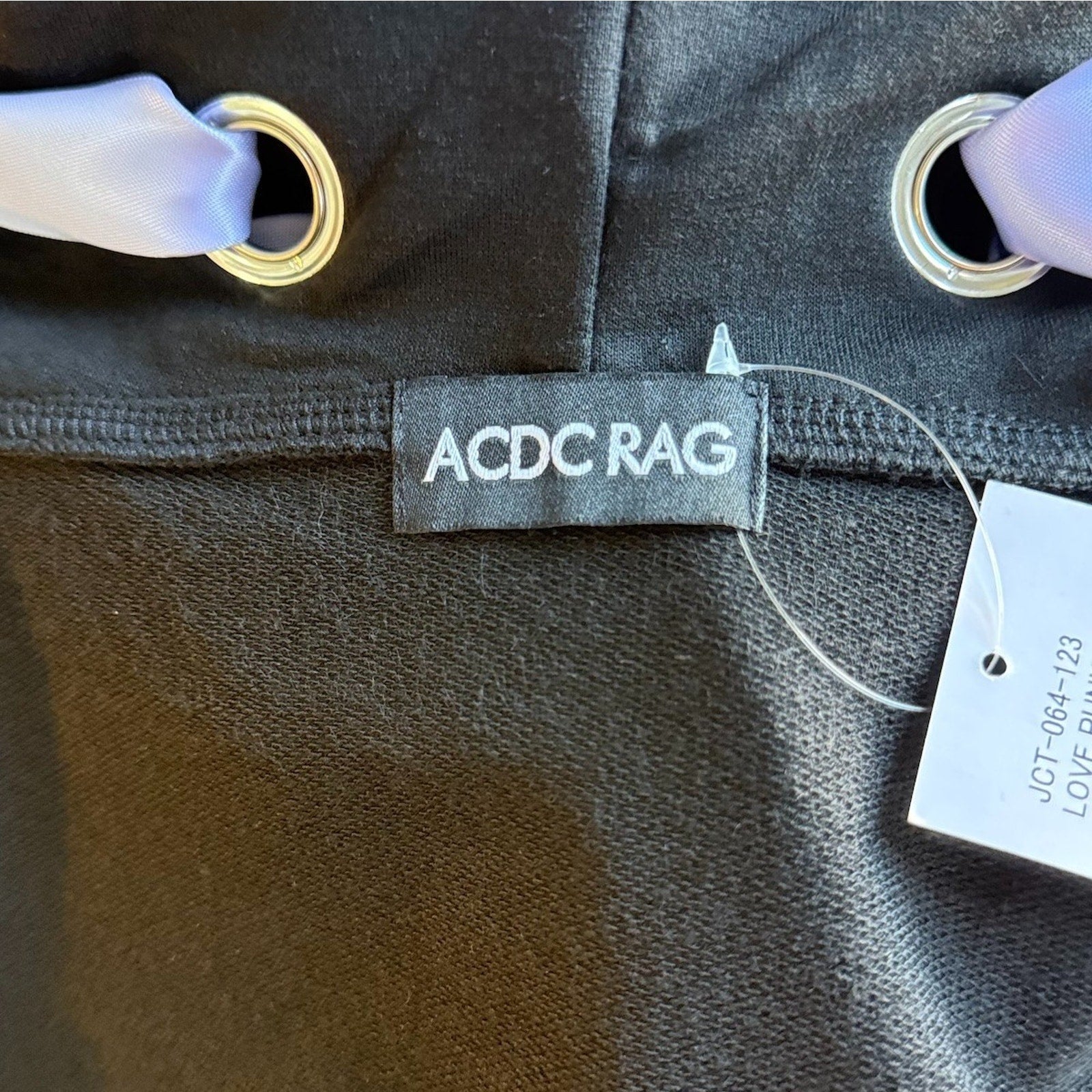 ACDC Rag Lolita EGL Goth Punk Emo Yami Kawaii Ground Mine Zip Ruffle Hoodie