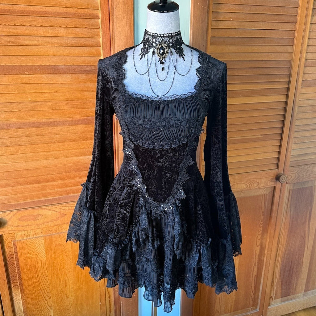 Dark in Love Gothic Victorian Vampire Vkei Dark Marie Antoinette Mini Dress