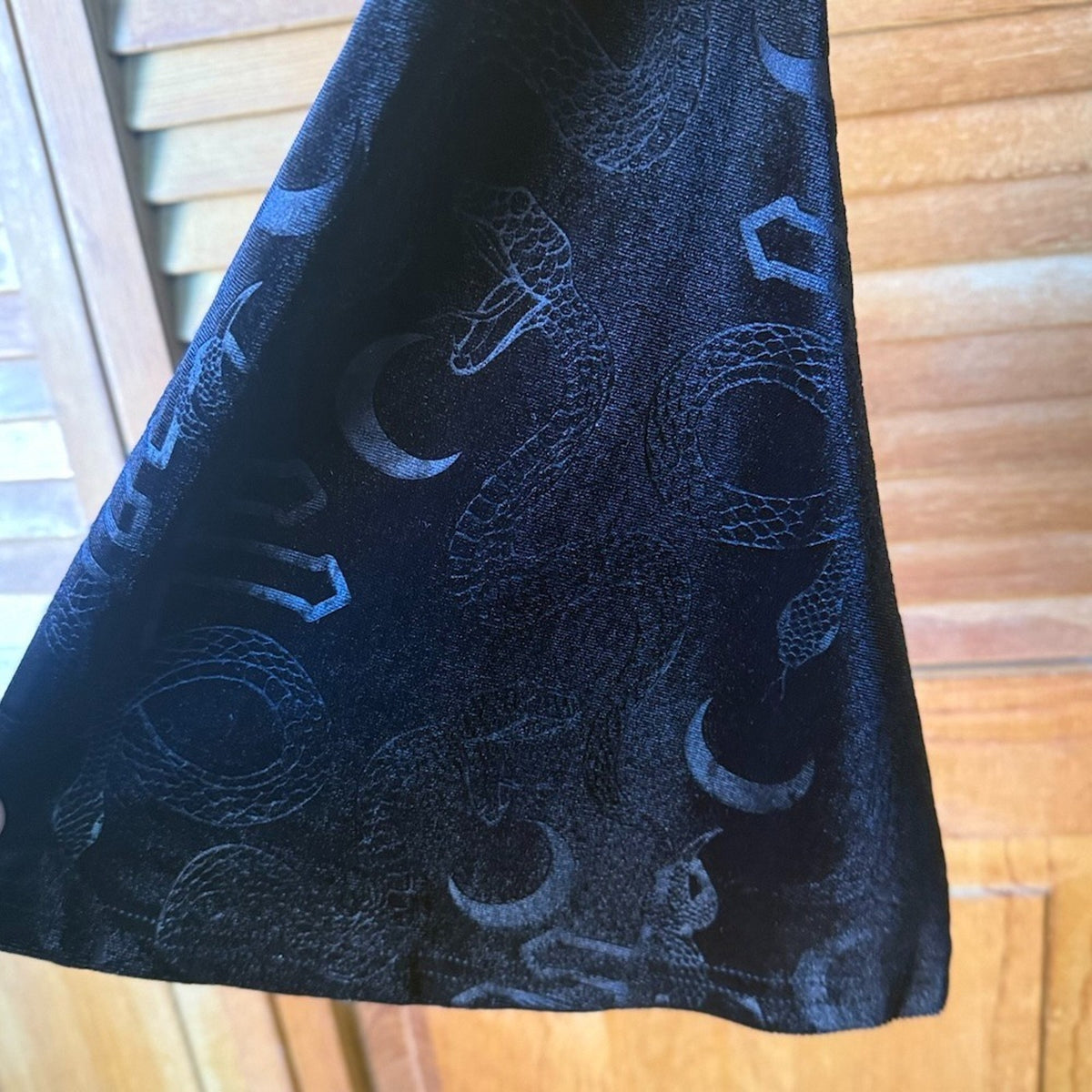 Killstar Goth Punk Witchcore Wiccan Black Snake Velvet Vinyl Trim Dress XS