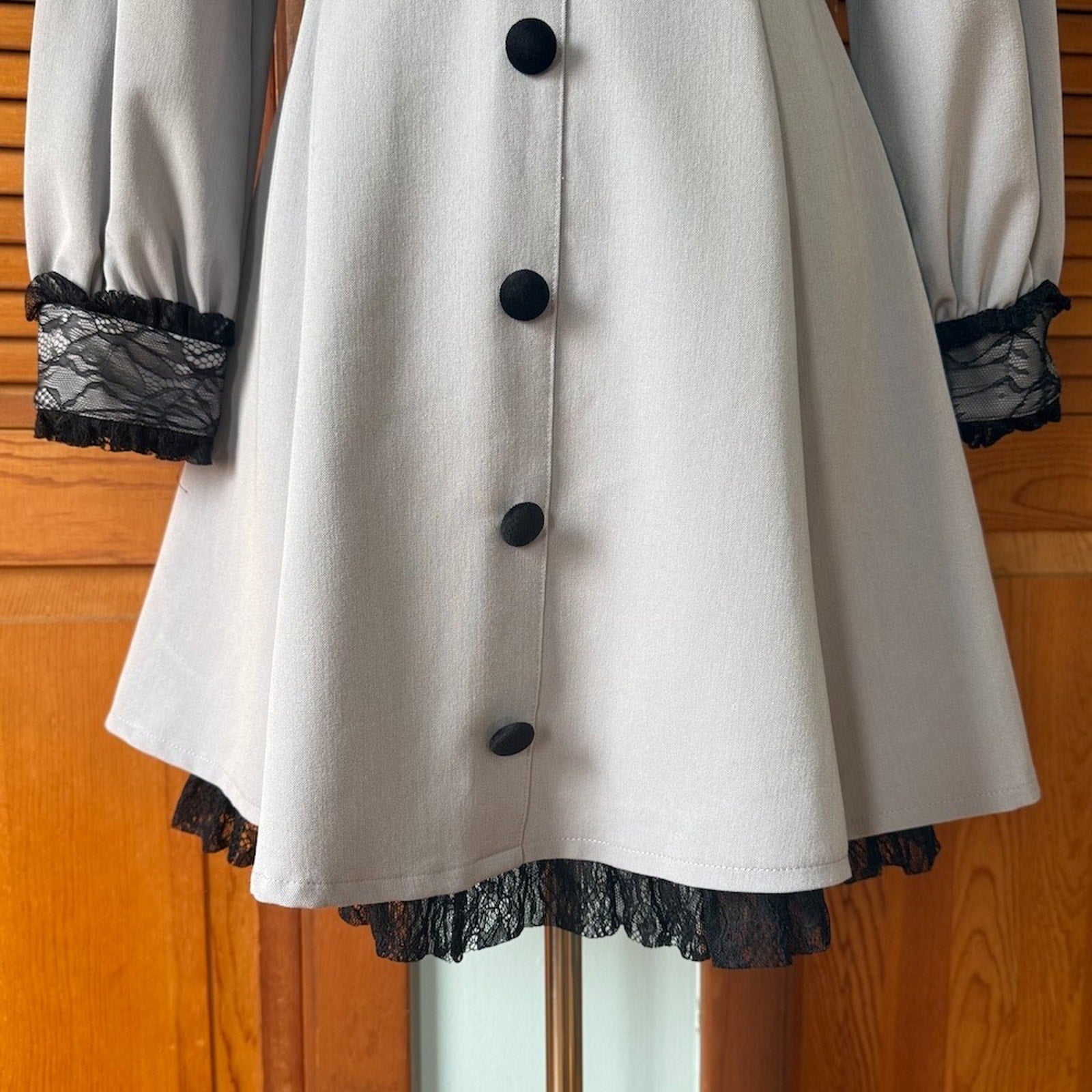 Liz Lisa J-fashion Harajuku Gyaru Jirai Kei Dollcore Gray Black Lace Dress S